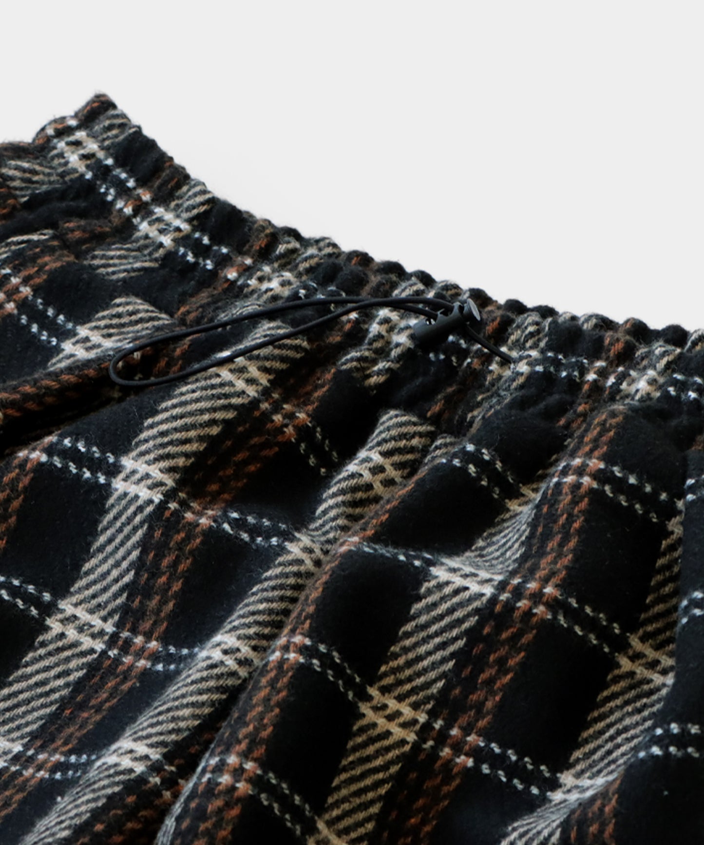 Check pattern wool mixed pants Men's