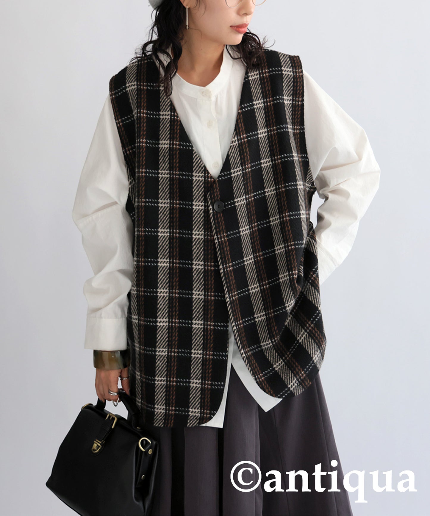 Checkd pattern Vest Ladies