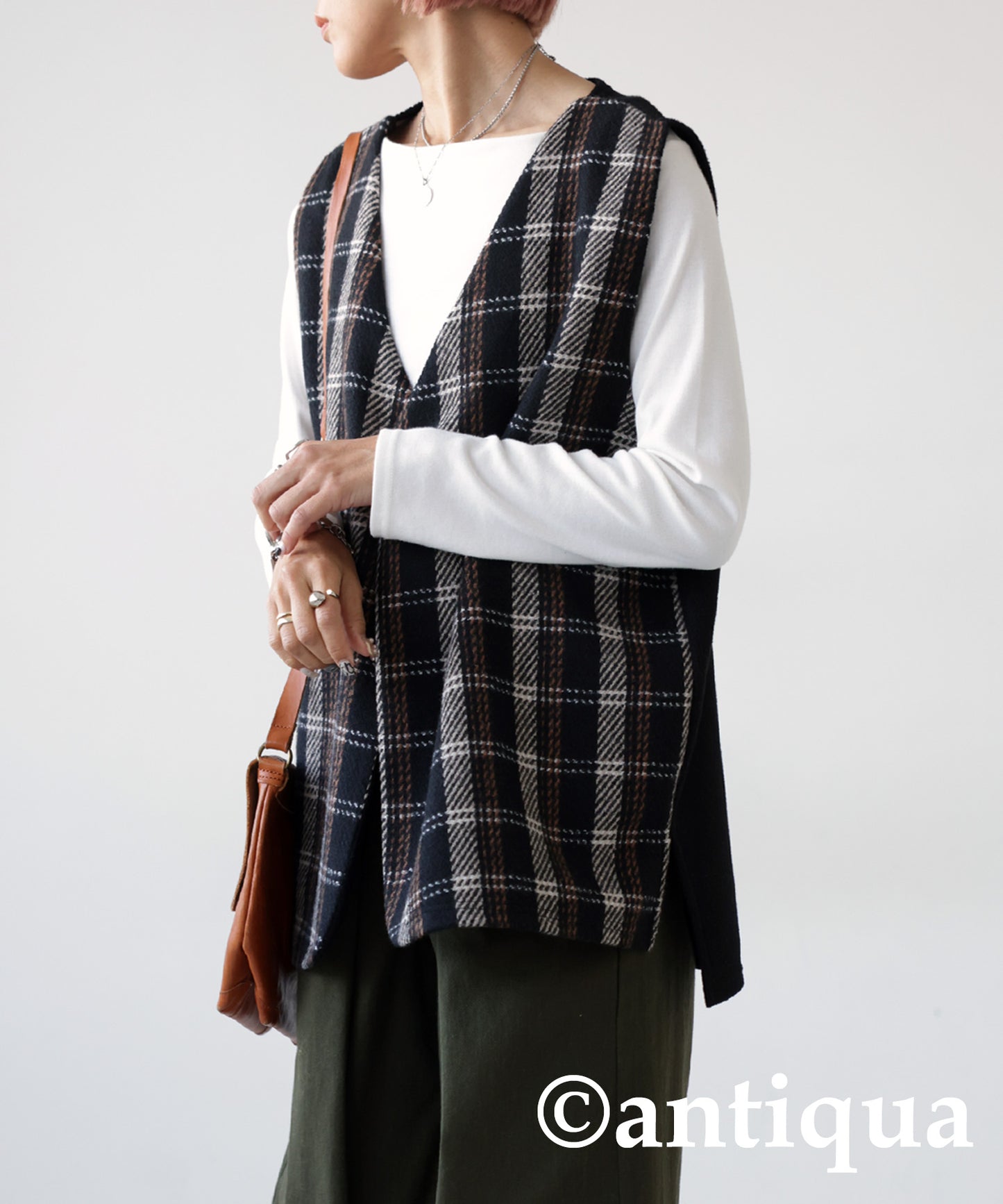 Checkd pattern Vest Ladies