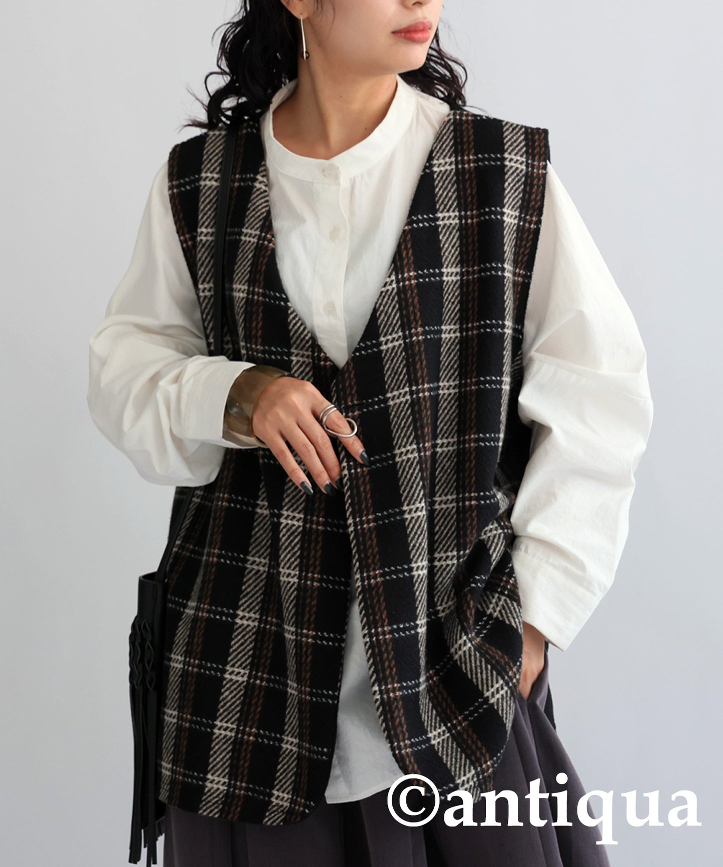 Checkd pattern Vest Ladies