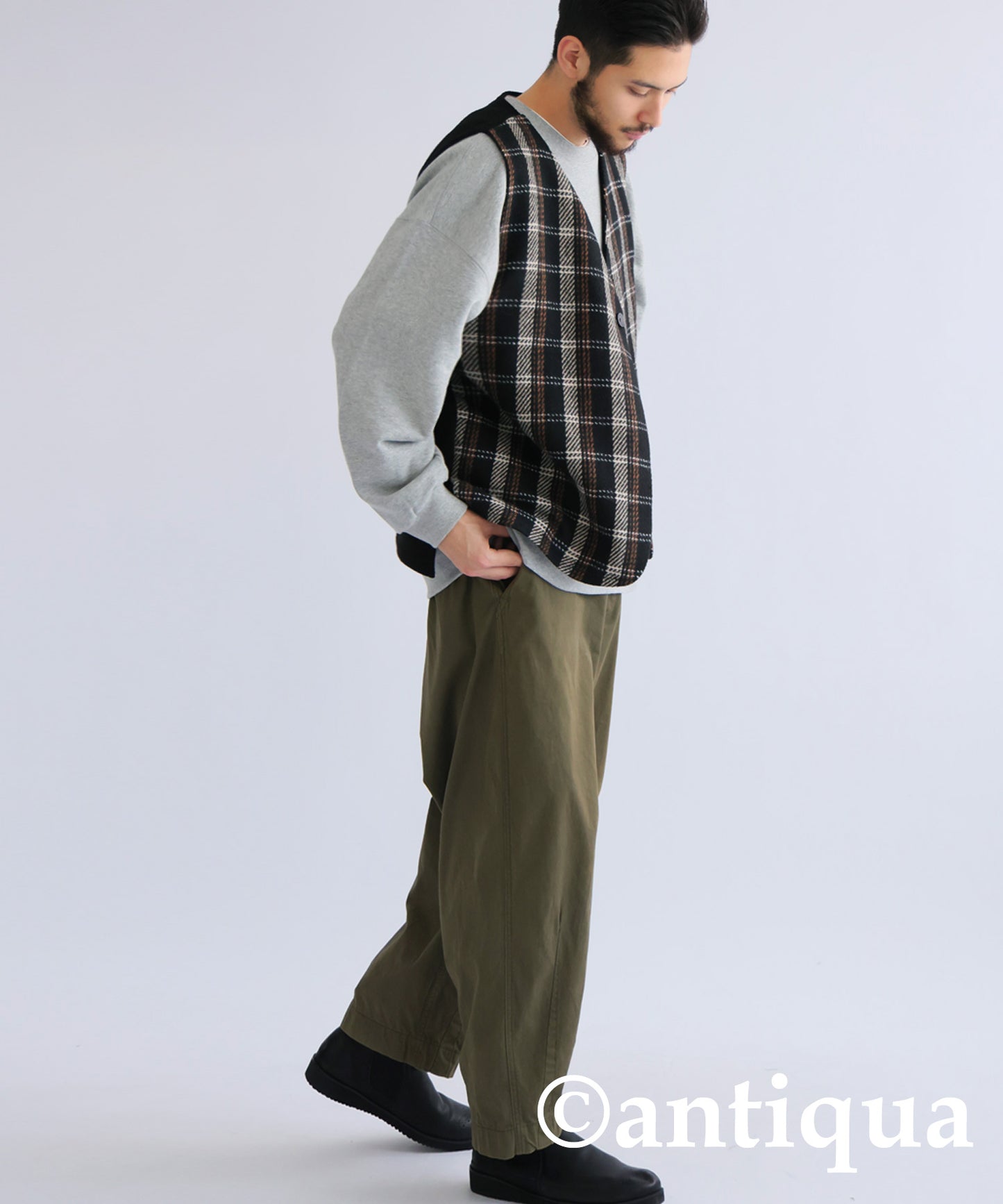 Check Pattern Vest Men's