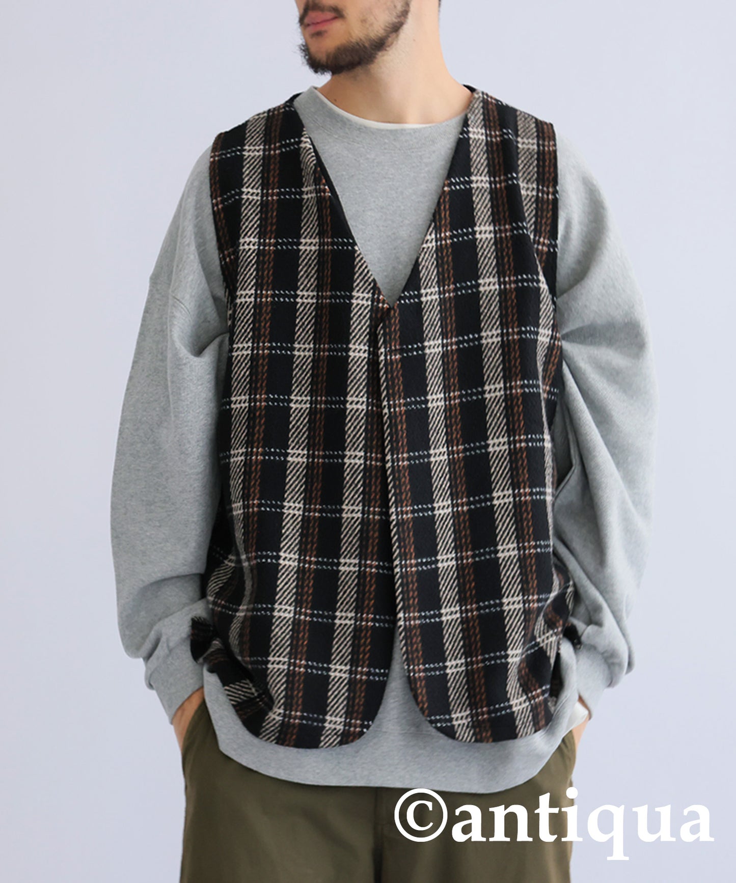 Check Pattern Vest Men's