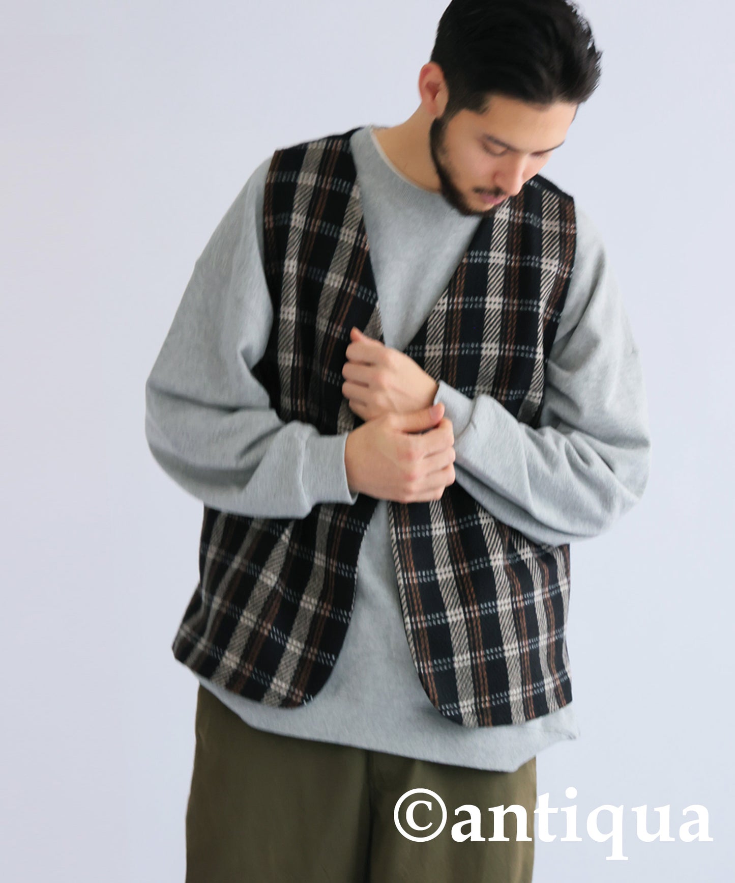 Check Pattern Vest Men's