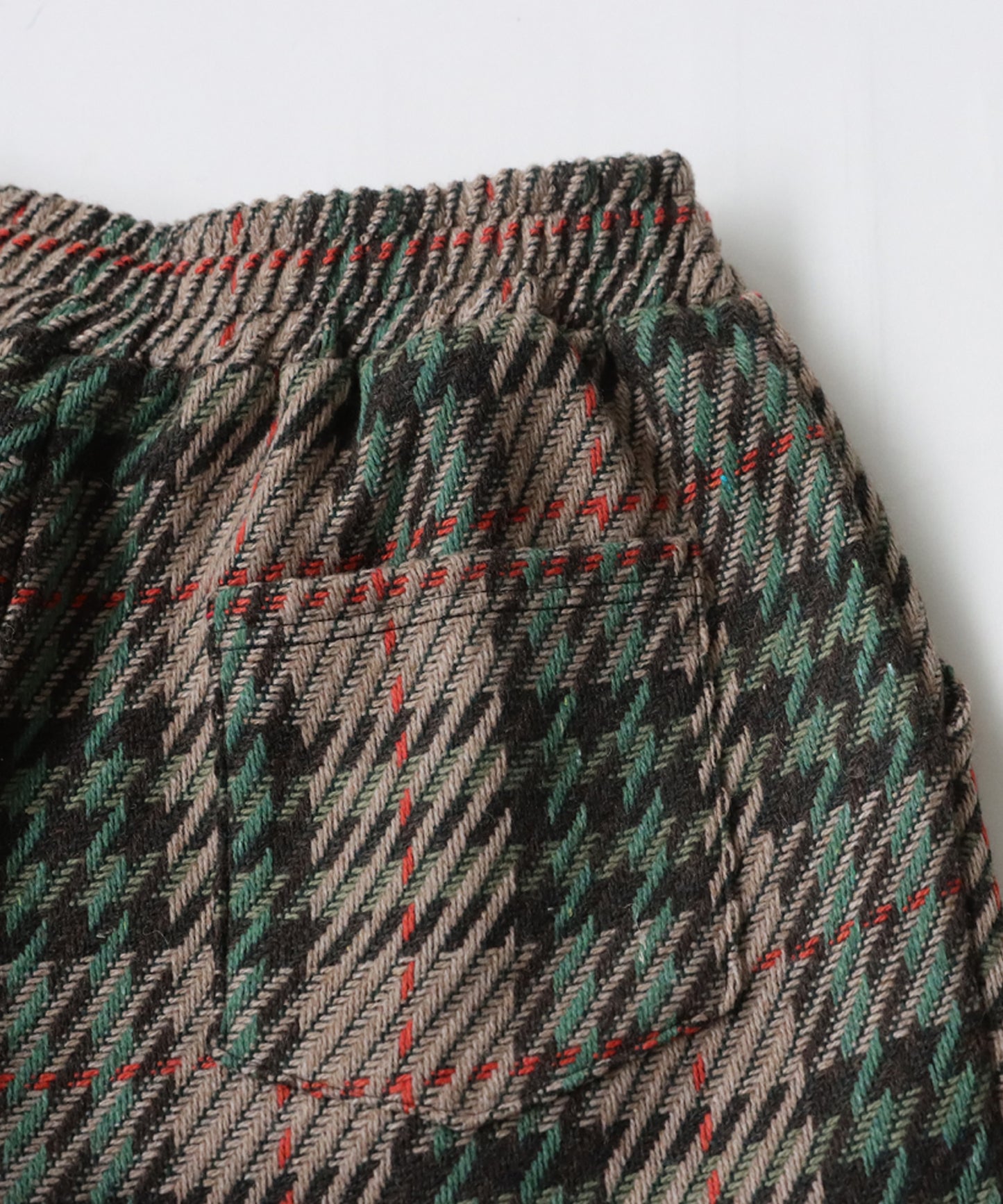 Wool Blend Check Pattern Wide Pants Men's