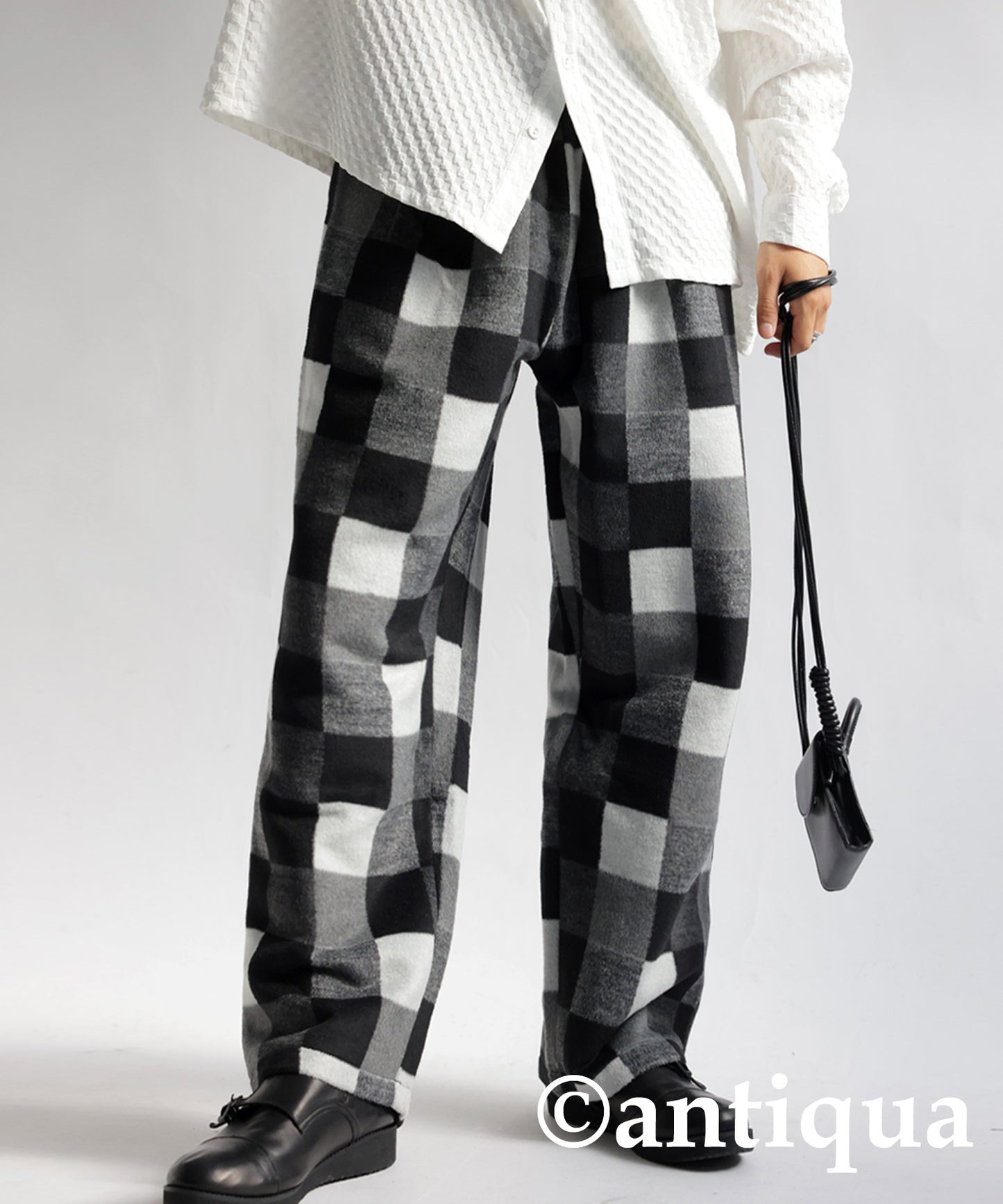 Block check pants Men's