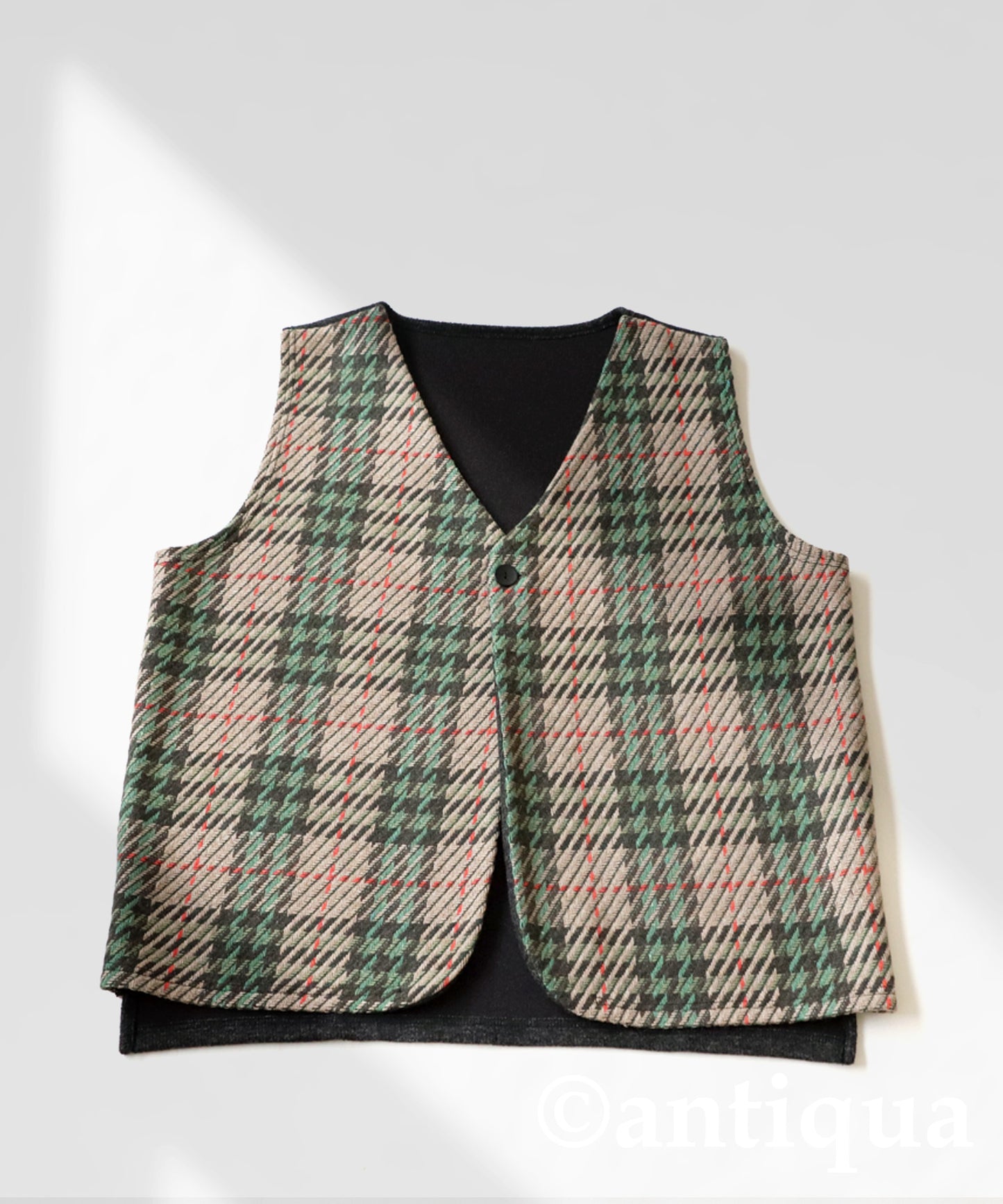 Check Pattern Vest Ladies