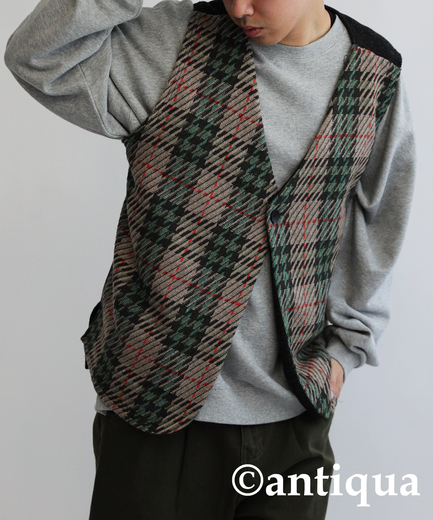 Check Pattern Vest Men's