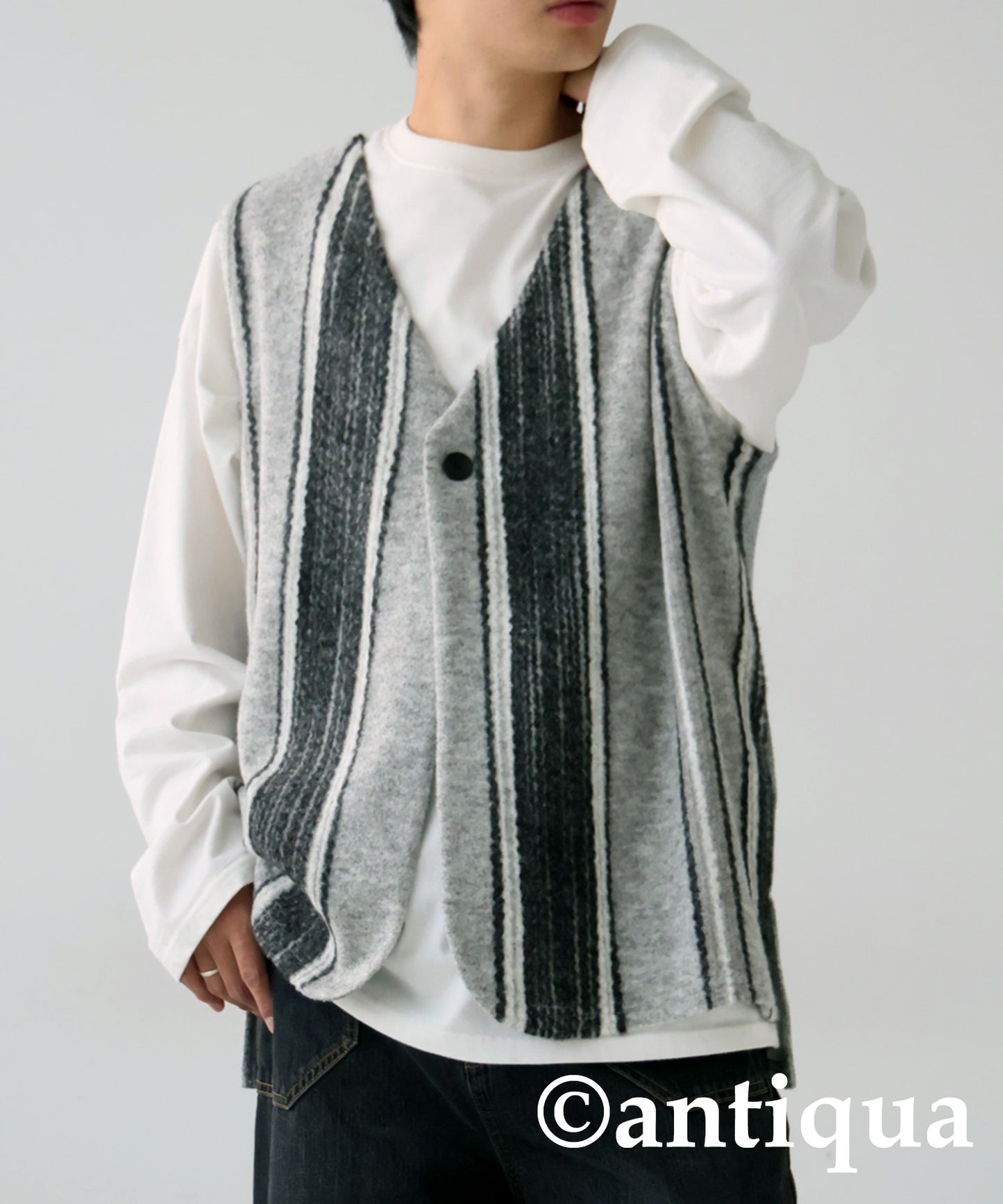 Striped Pattern Vest Men’s