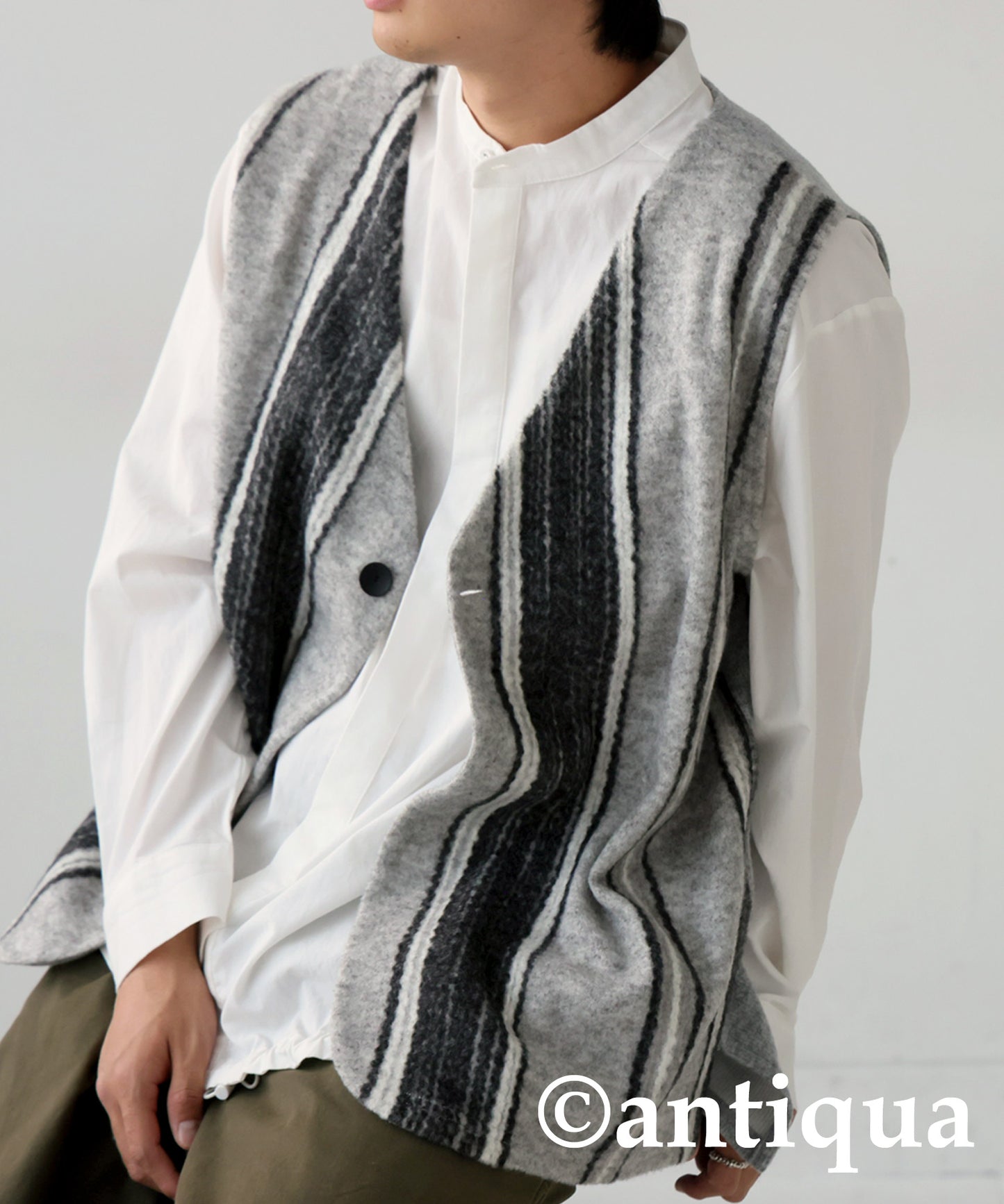 Striped Pattern Vest Men’s