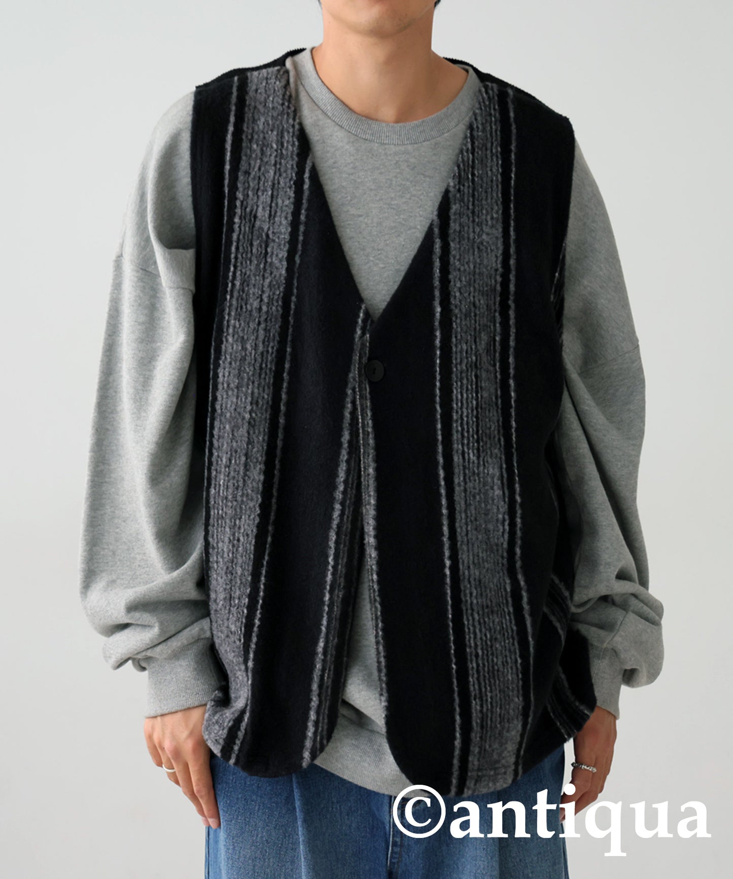 Striped Pattern Vest Men’s