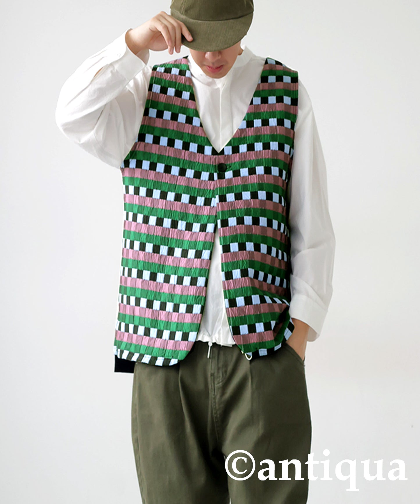 Check Pattern Vest Men's