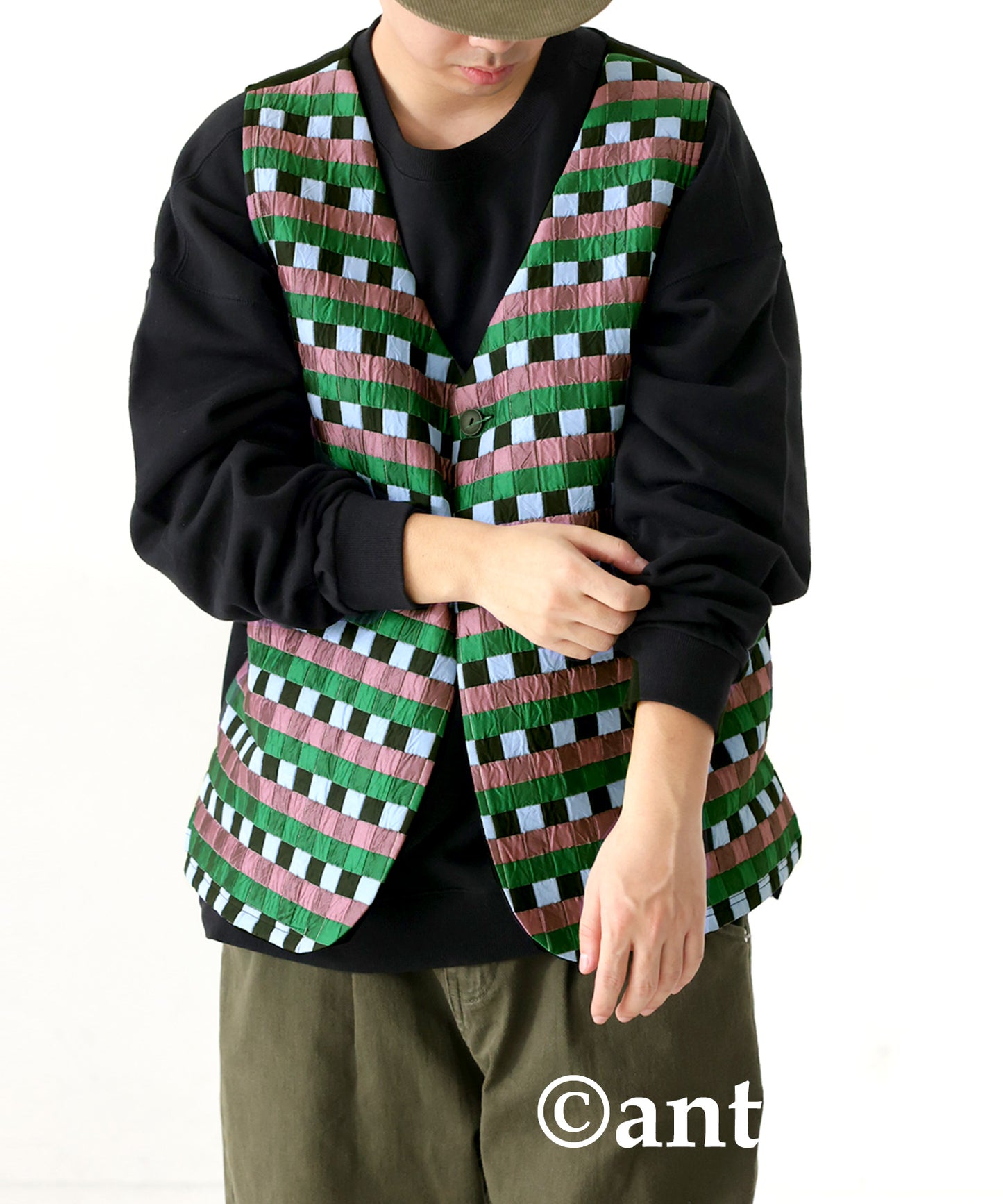 Check Pattern Vest Men's