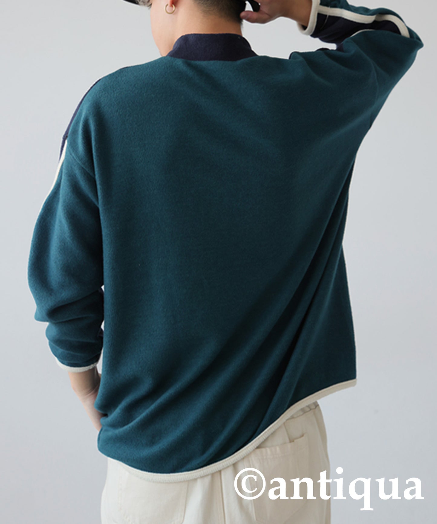 Color Line Mock Neck Tops Men’s