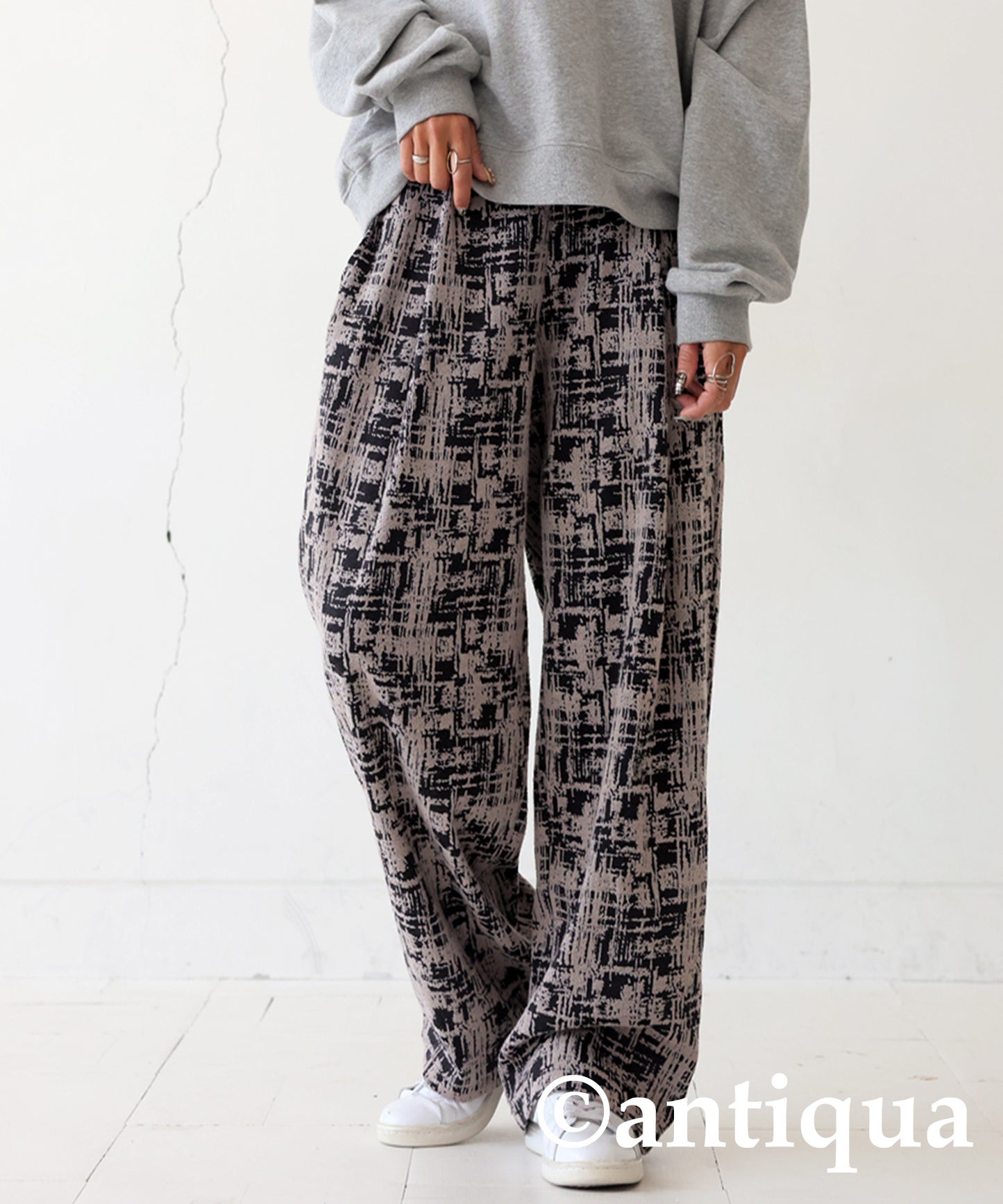 Nuance Pattern Jacquard Pants Ladies