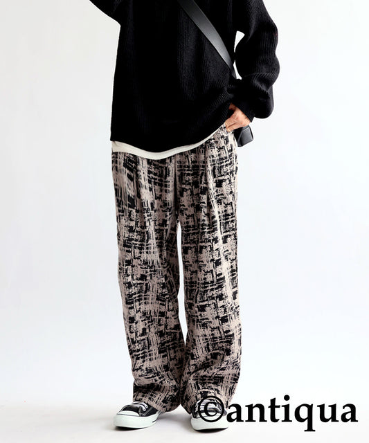 Nuance Pattern Jacquard Pants Men's