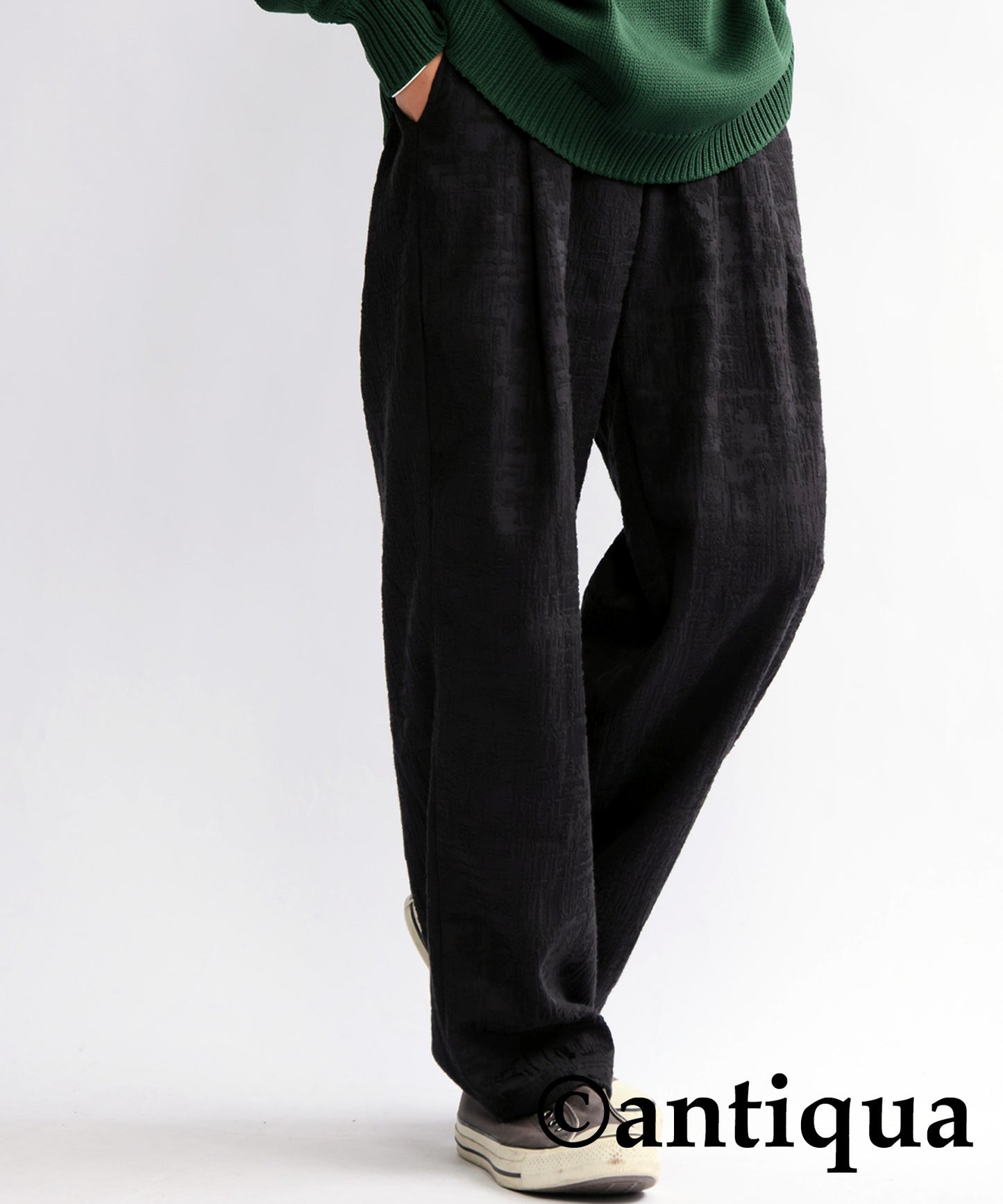 Nuance Pattern Jacquard Pants Men's