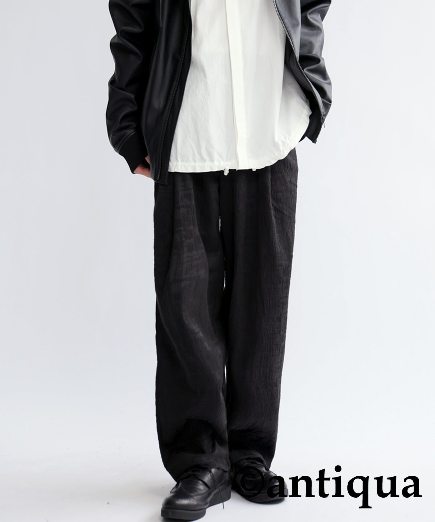 Nuance Pattern Jacquard Pants Men's