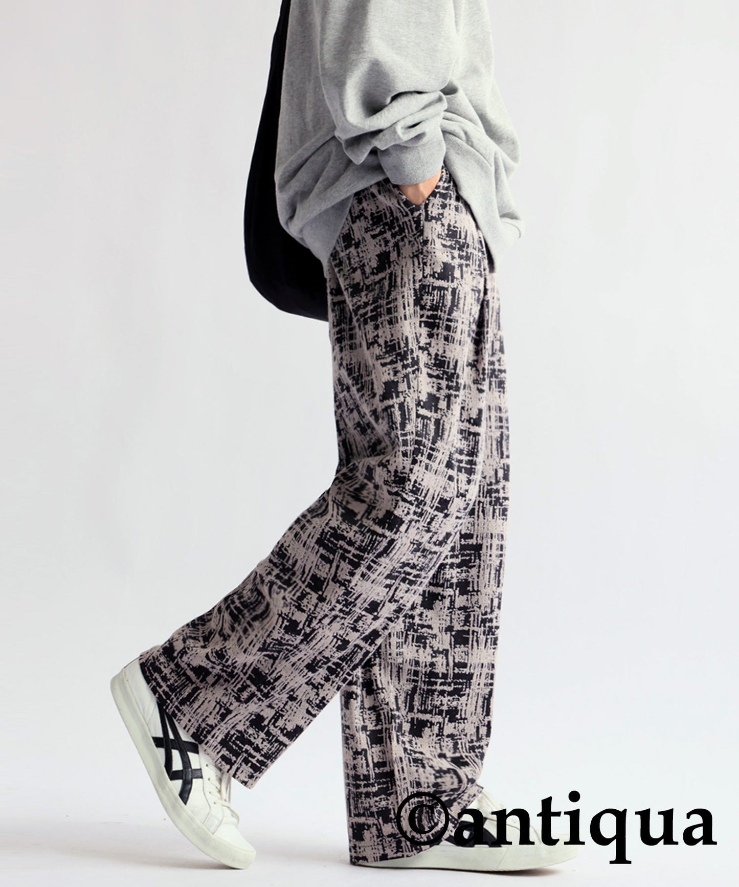 Nuance Pattern Jacquard Pants Men's