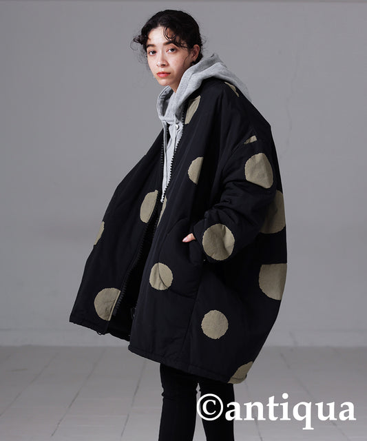 Big Silhouette Dot pattern Coat Ladies