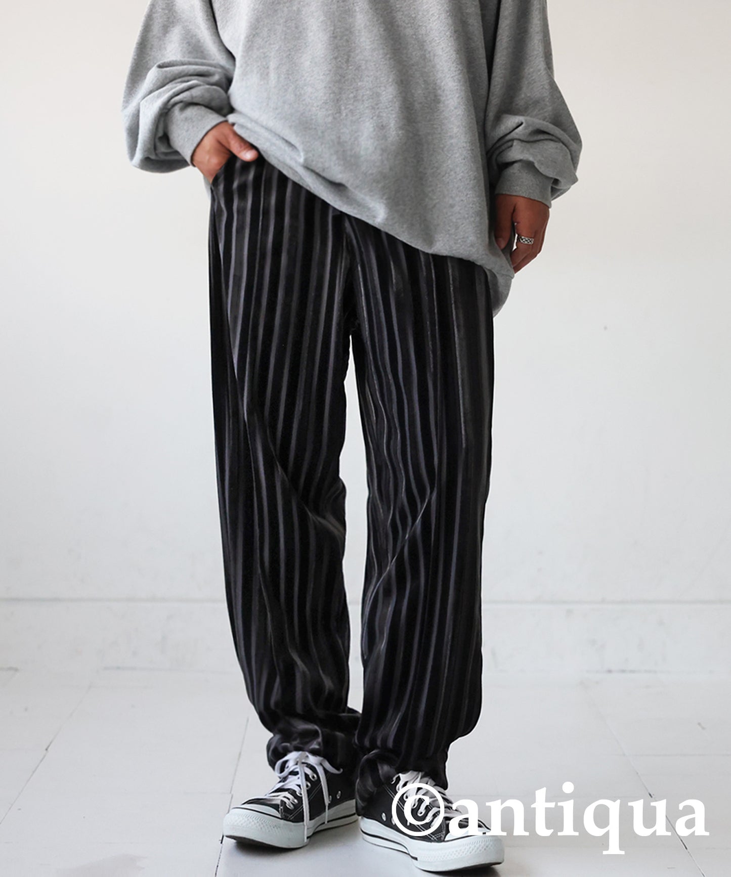 Stripe velour Pants Men's