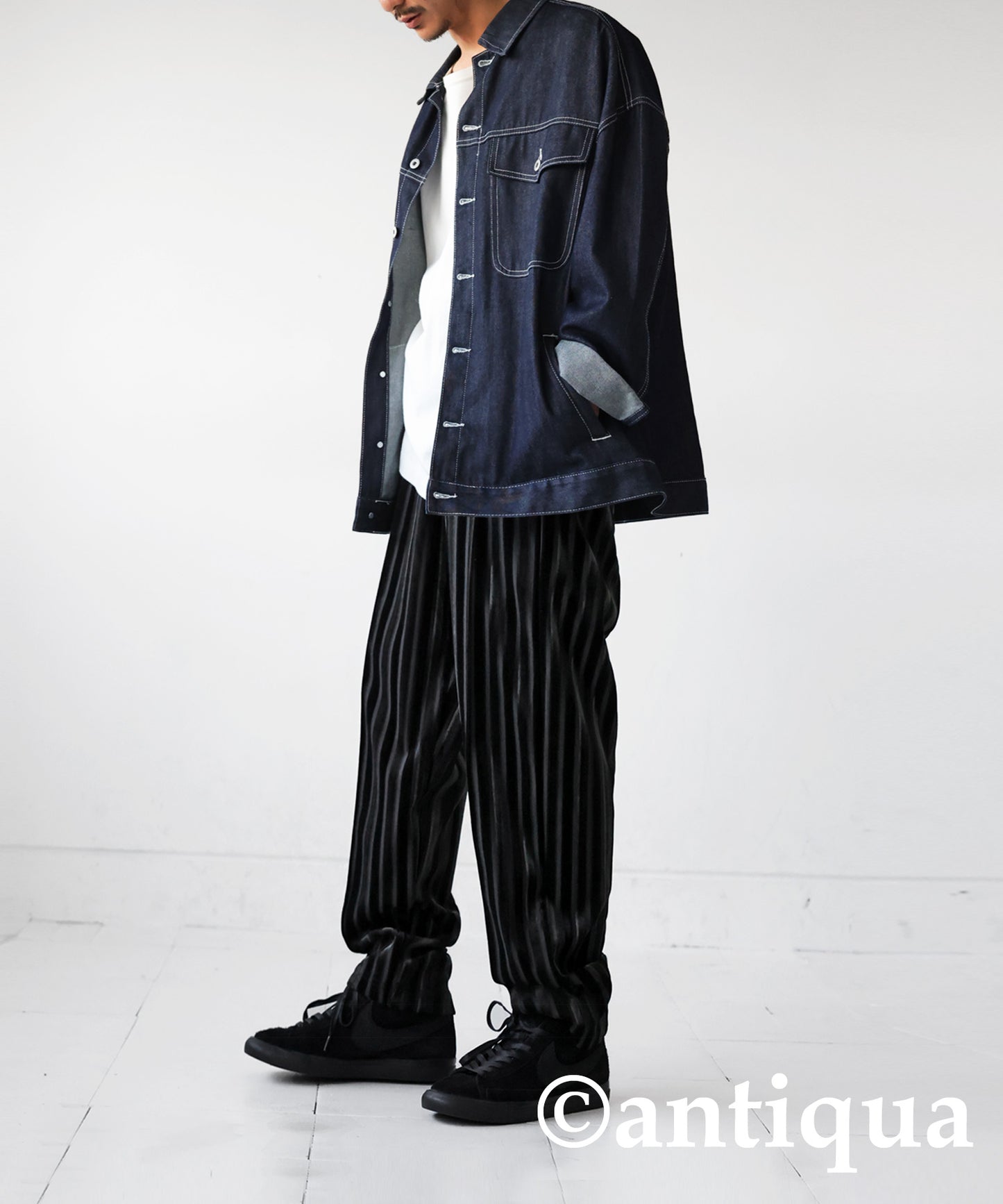 Stripe velour Pants Men's