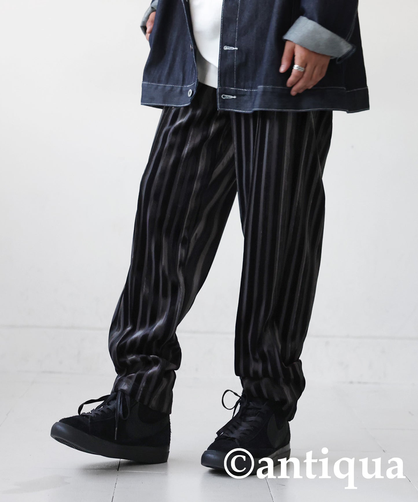 Stripe velour Pants Men's