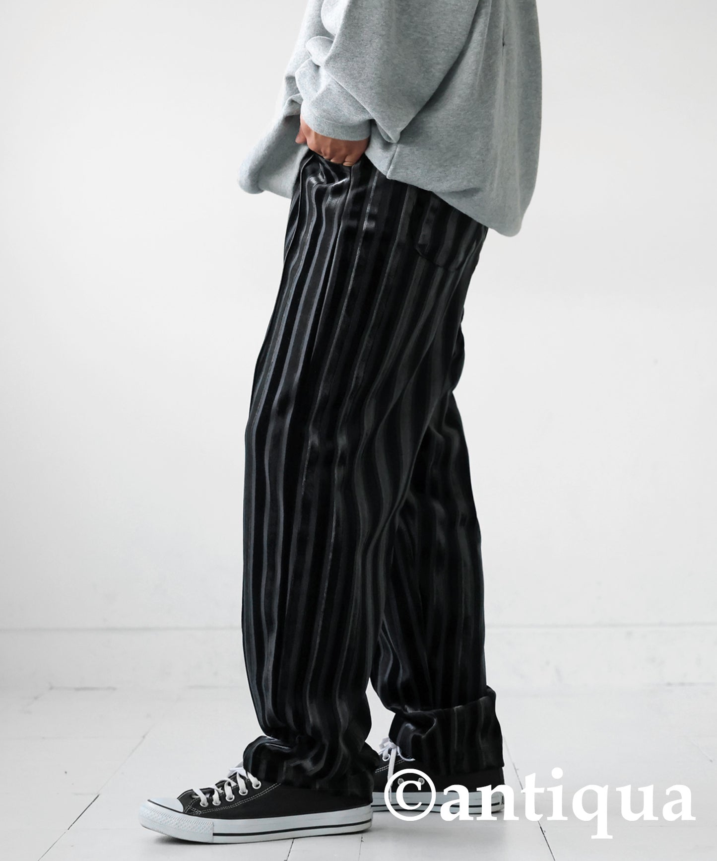 Stripe velour Pants Men's