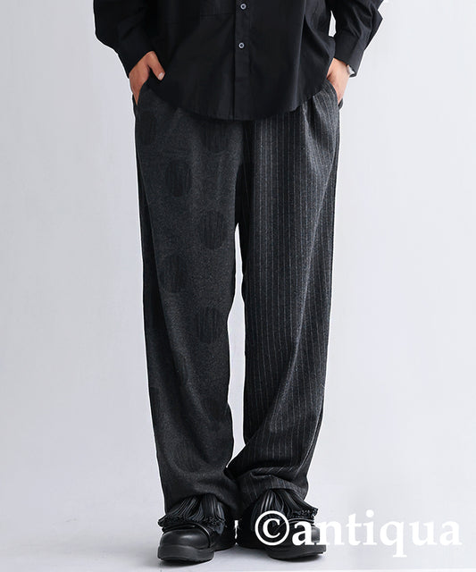 Asymmetry Design Wool Mixed Pants Men's