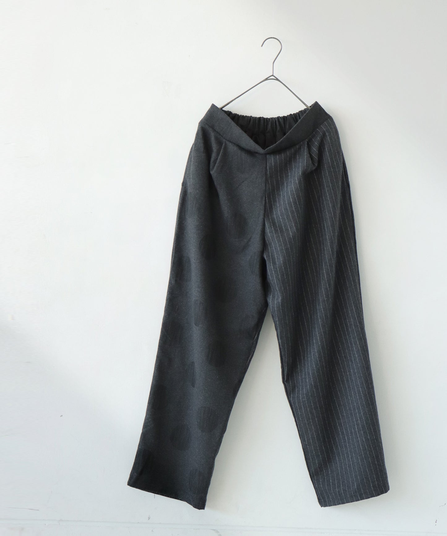 Asymmetry Design Wool Mixed Pants Men's