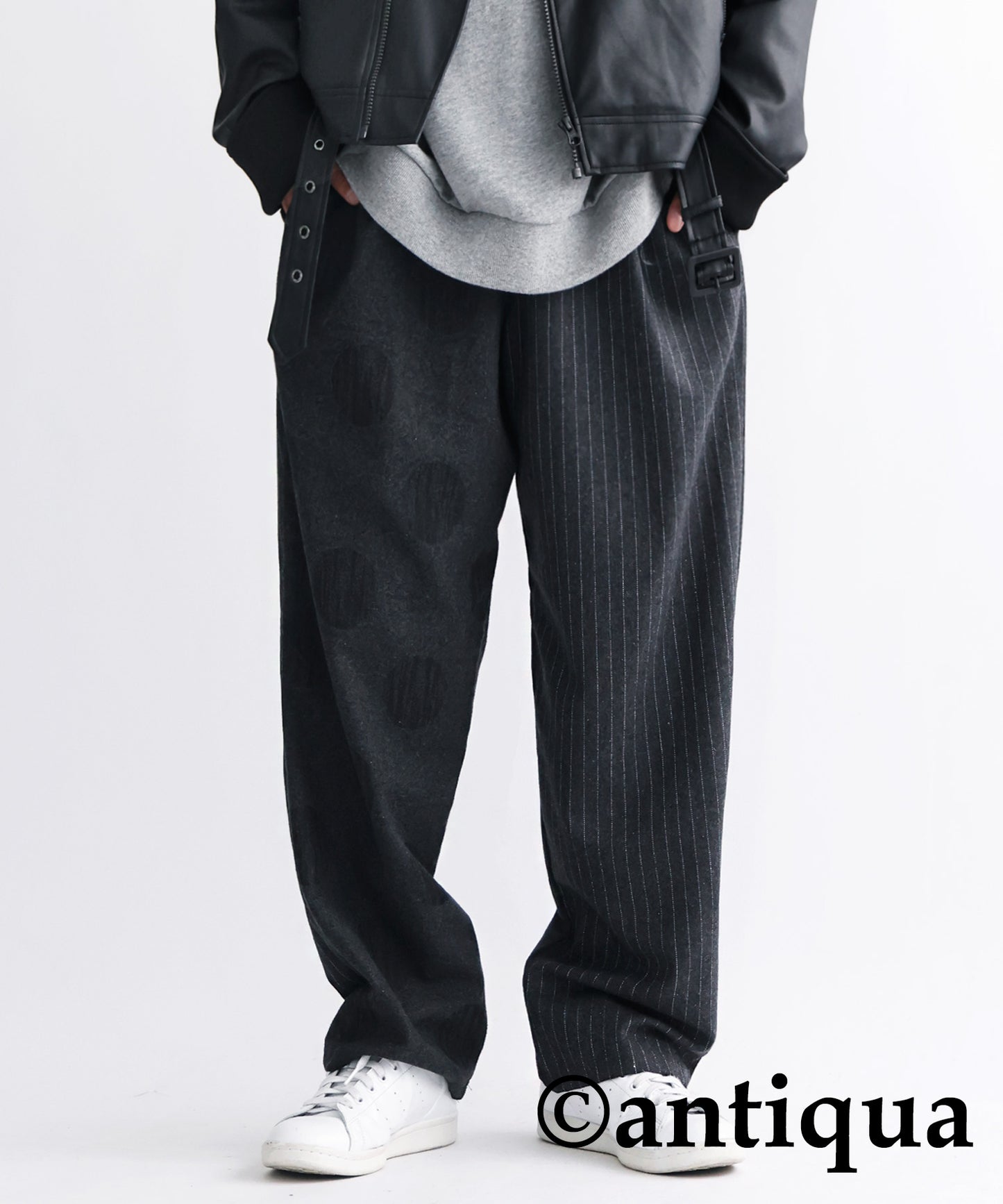 Asymmetry Design Wool Mixed Pants Men's