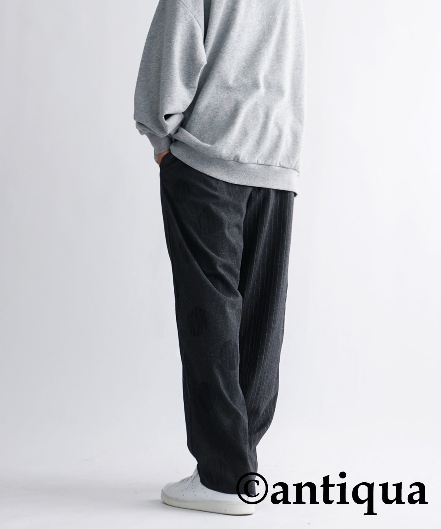 Asymmetry Design Wool Mixed Pants Men's