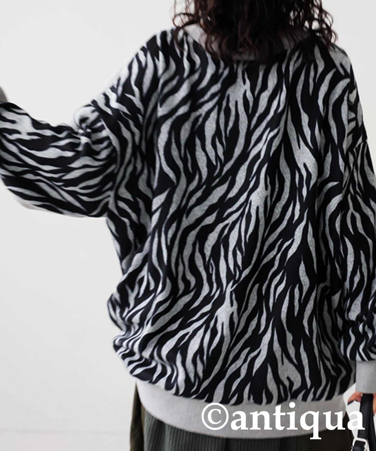 2Way Zebra Pattern Design Tops Ladies