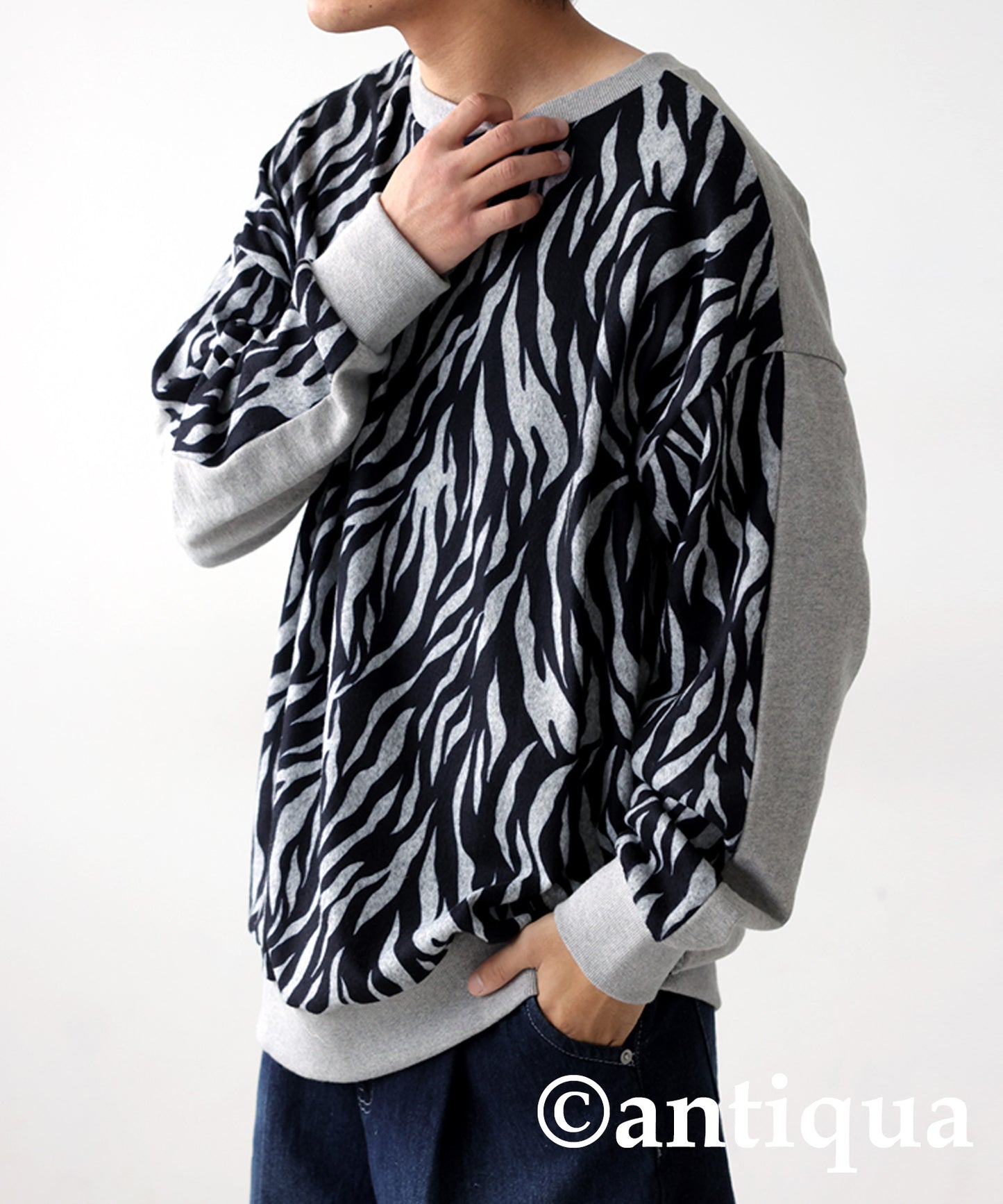 2Way Zebra Pattern Design Tops Men’s