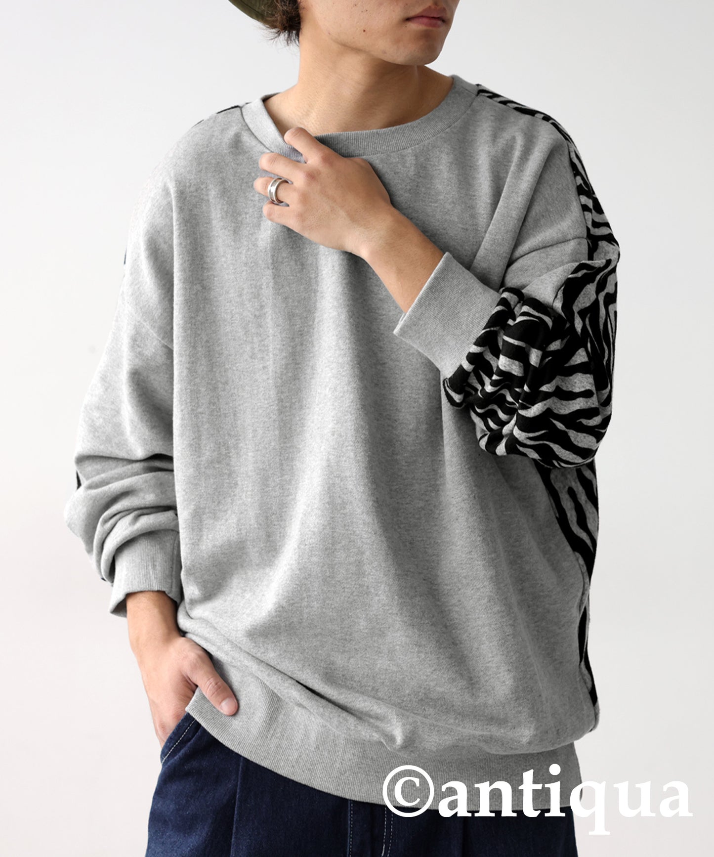 2Way Zebra Pattern Design Tops Men’s