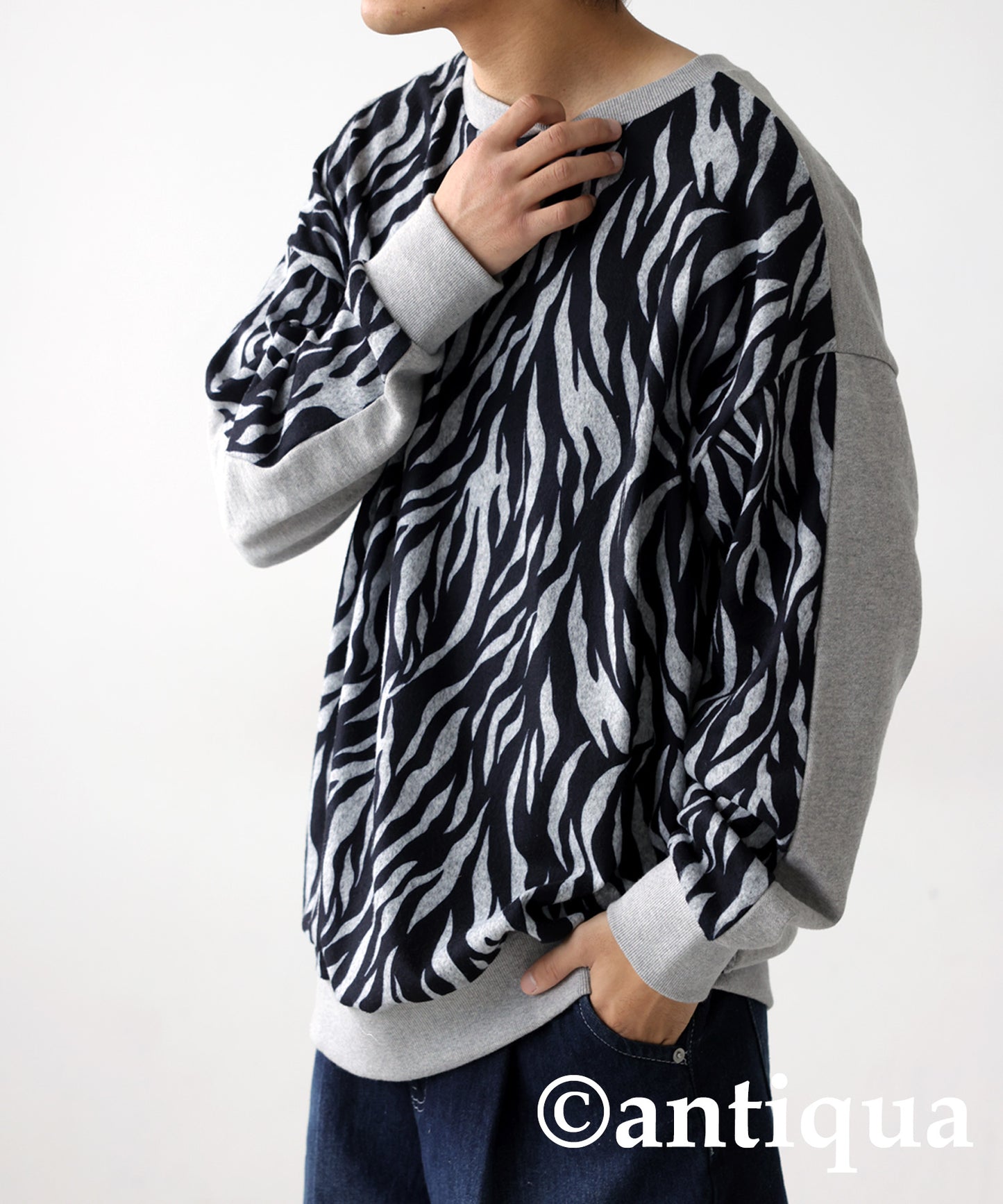 2Way Zebra Pattern Design Tops Men’s