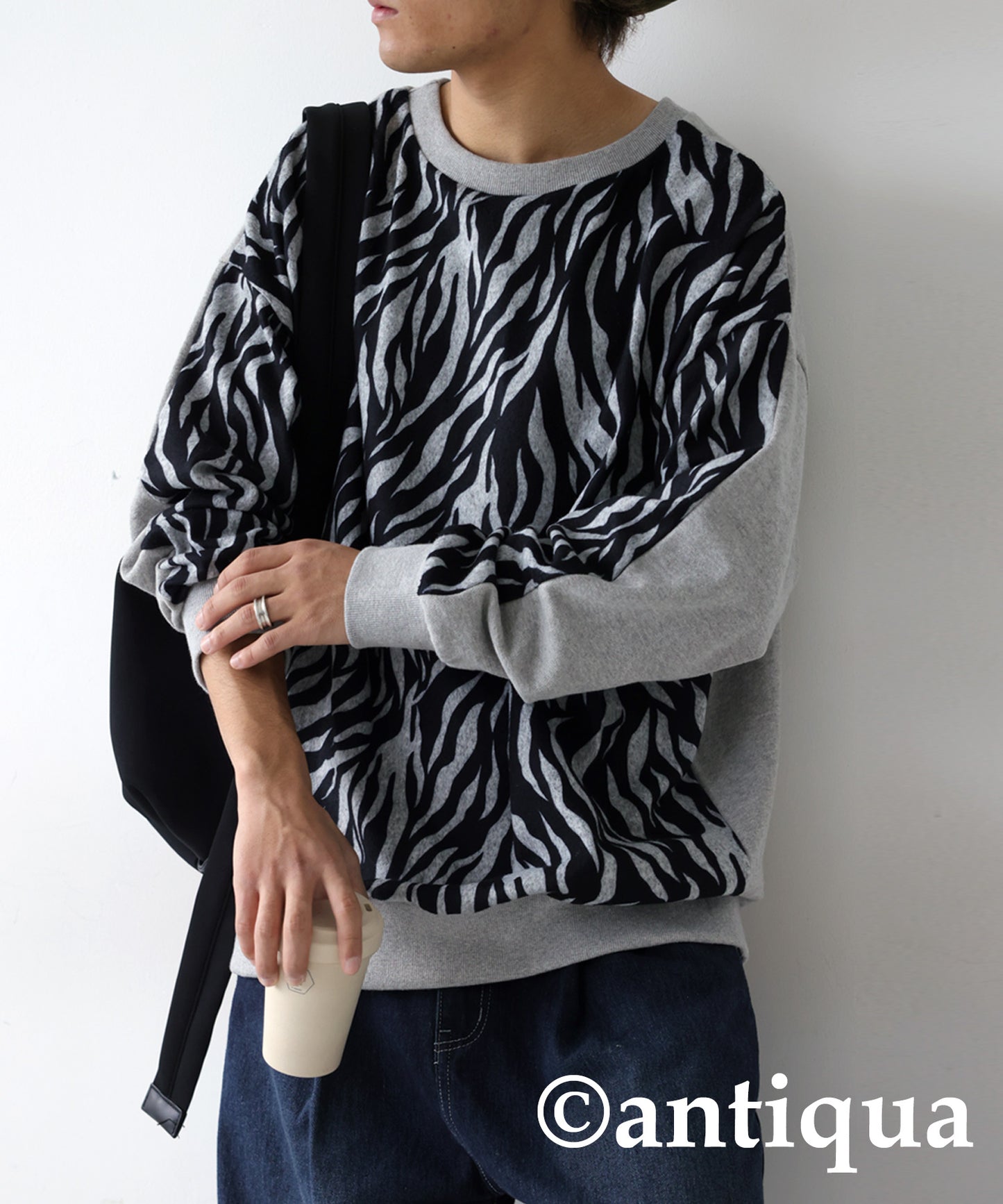 2Way Zebra Pattern Design Tops Men’s