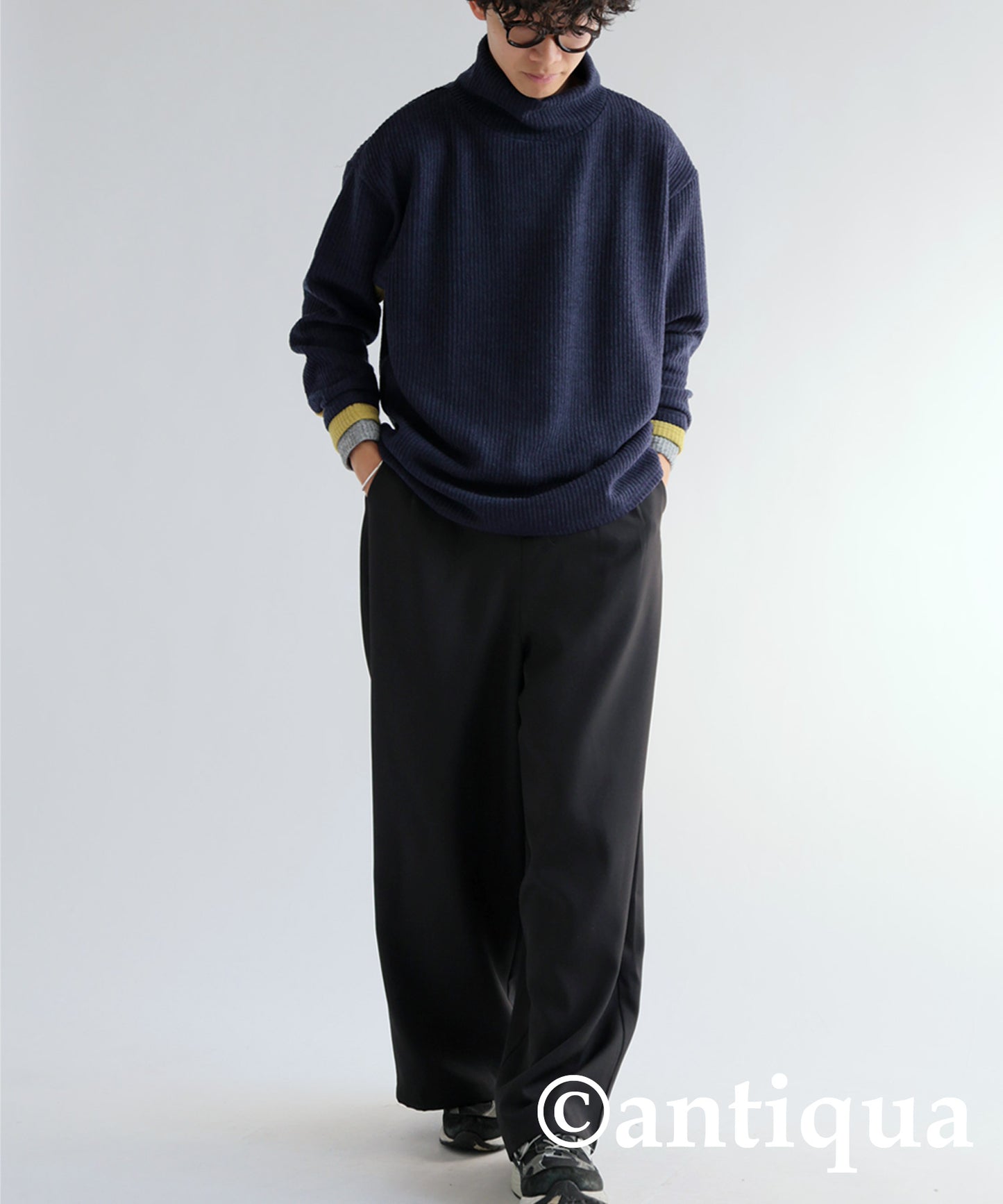 Layered Blading Color Knit Men’s