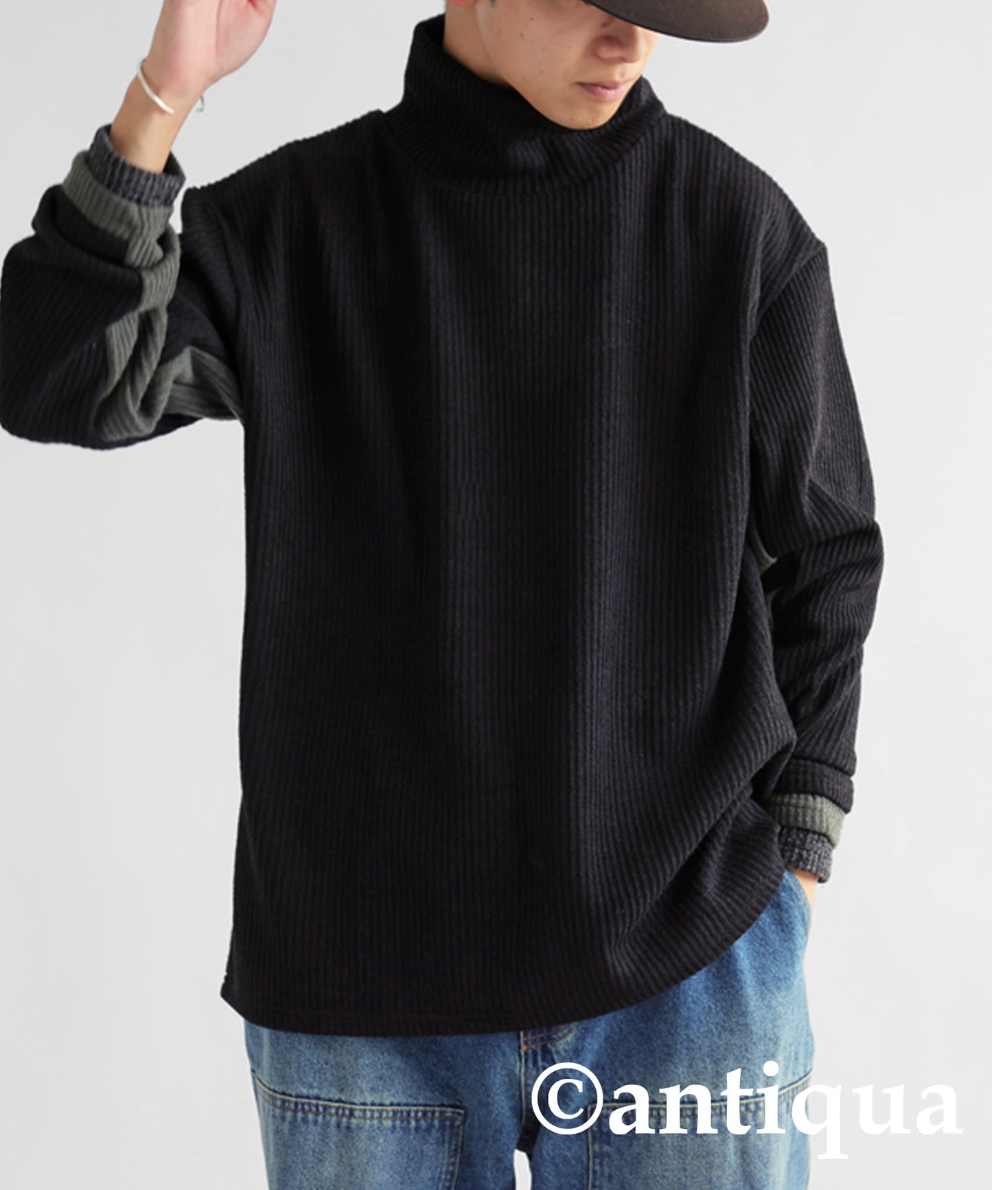 Layered Blading Color Knit Men’s