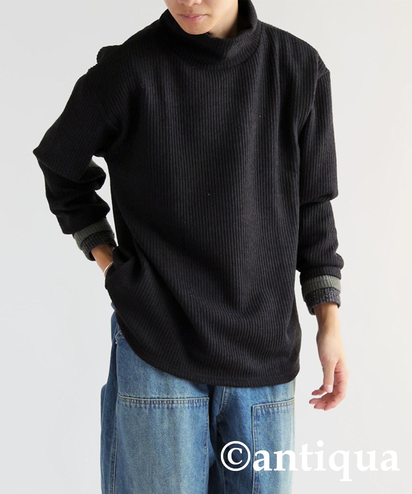 Layered Blading Color Knit Men’s