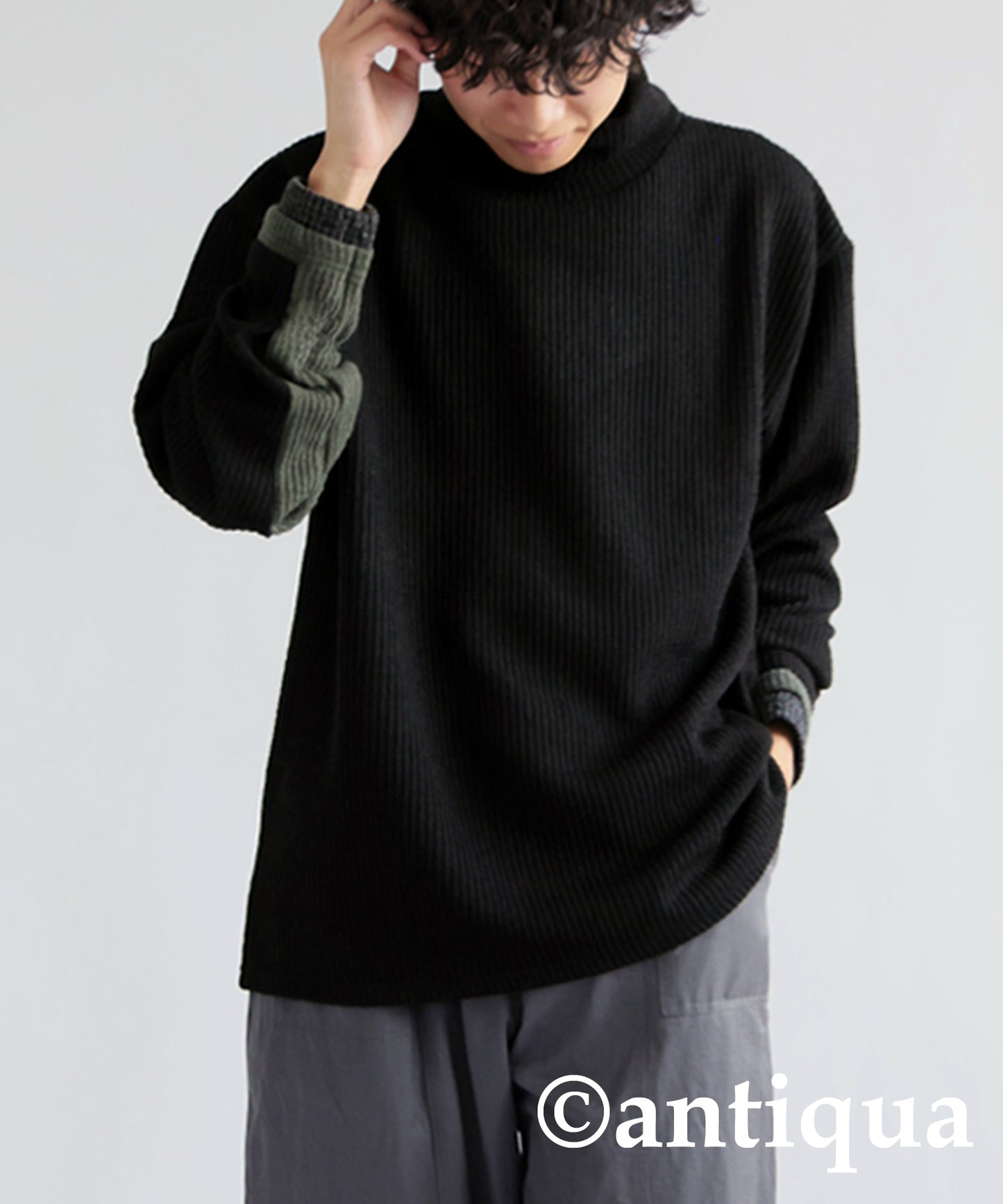 Layered Blading Color Knit Men’s