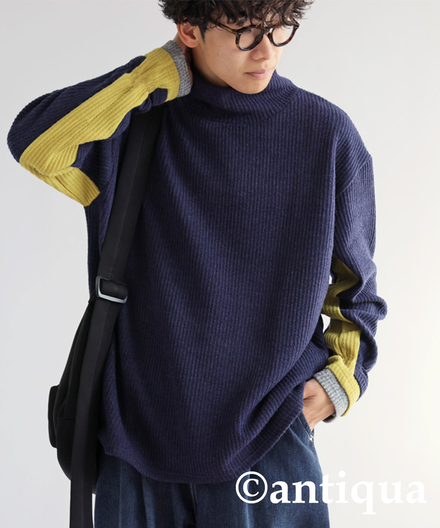 Layered Blading Color Knit Men’s