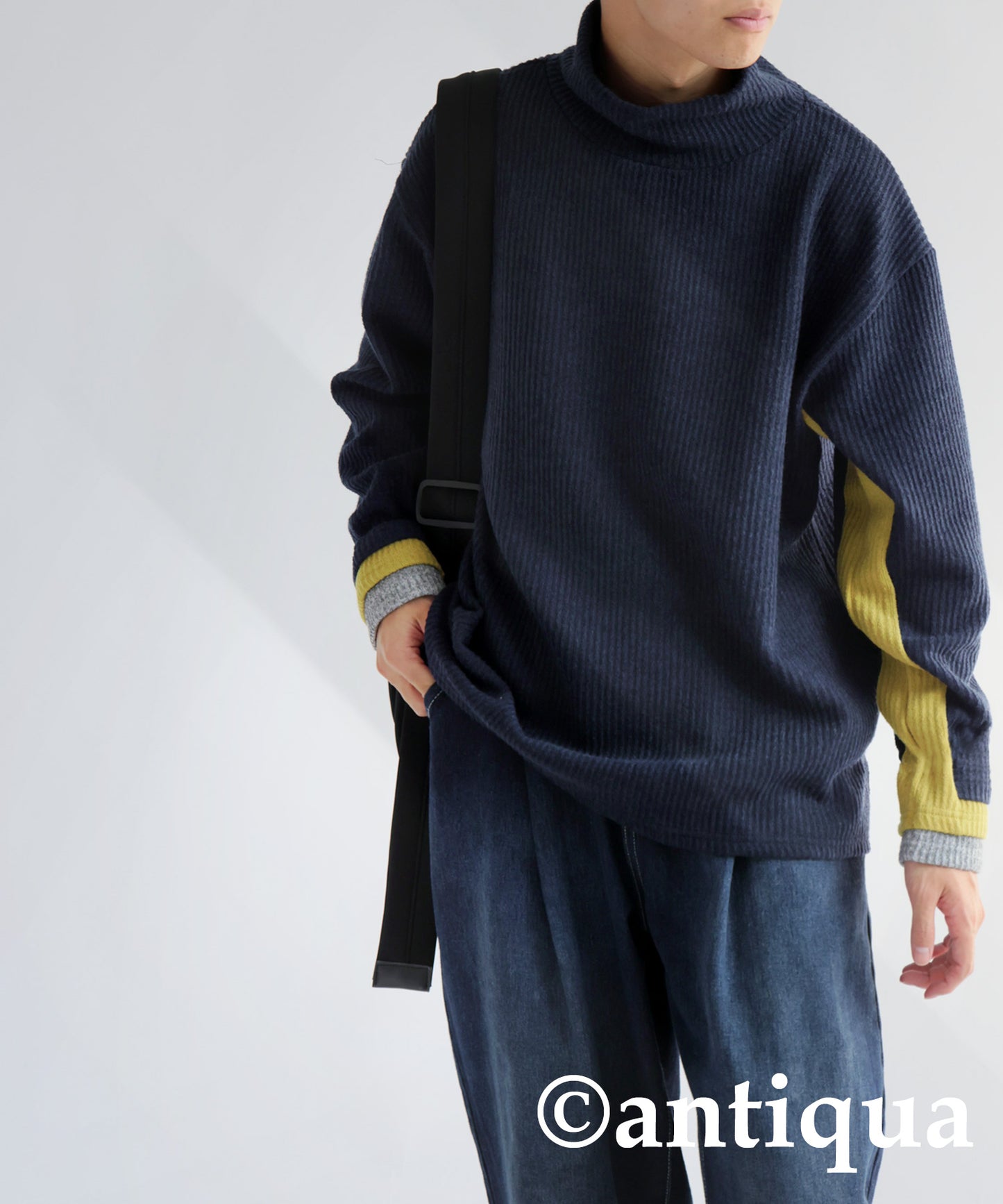 Layered Blading Color Knit Men’s