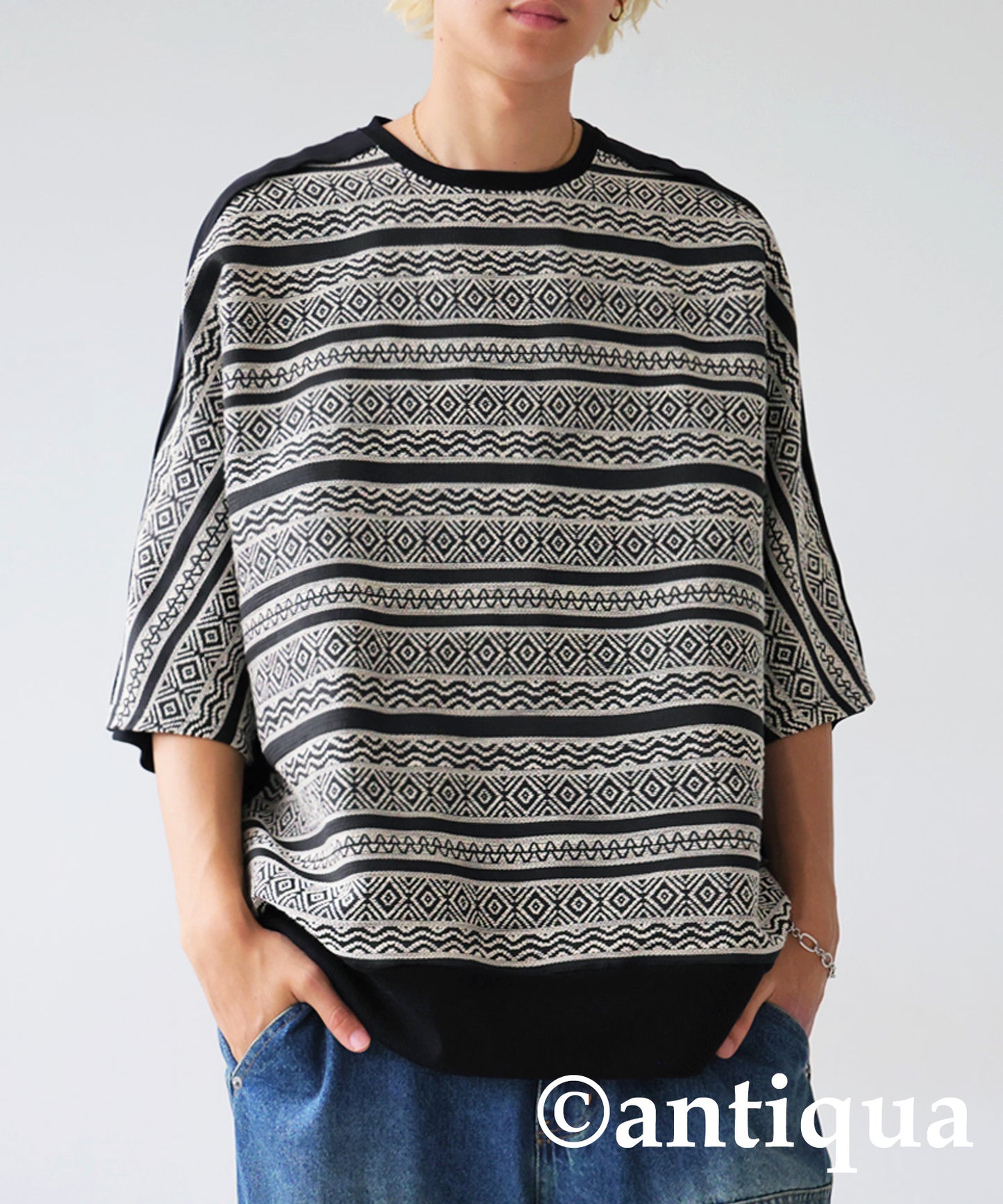 Jacquard X Jersey Fabric Tops Men's