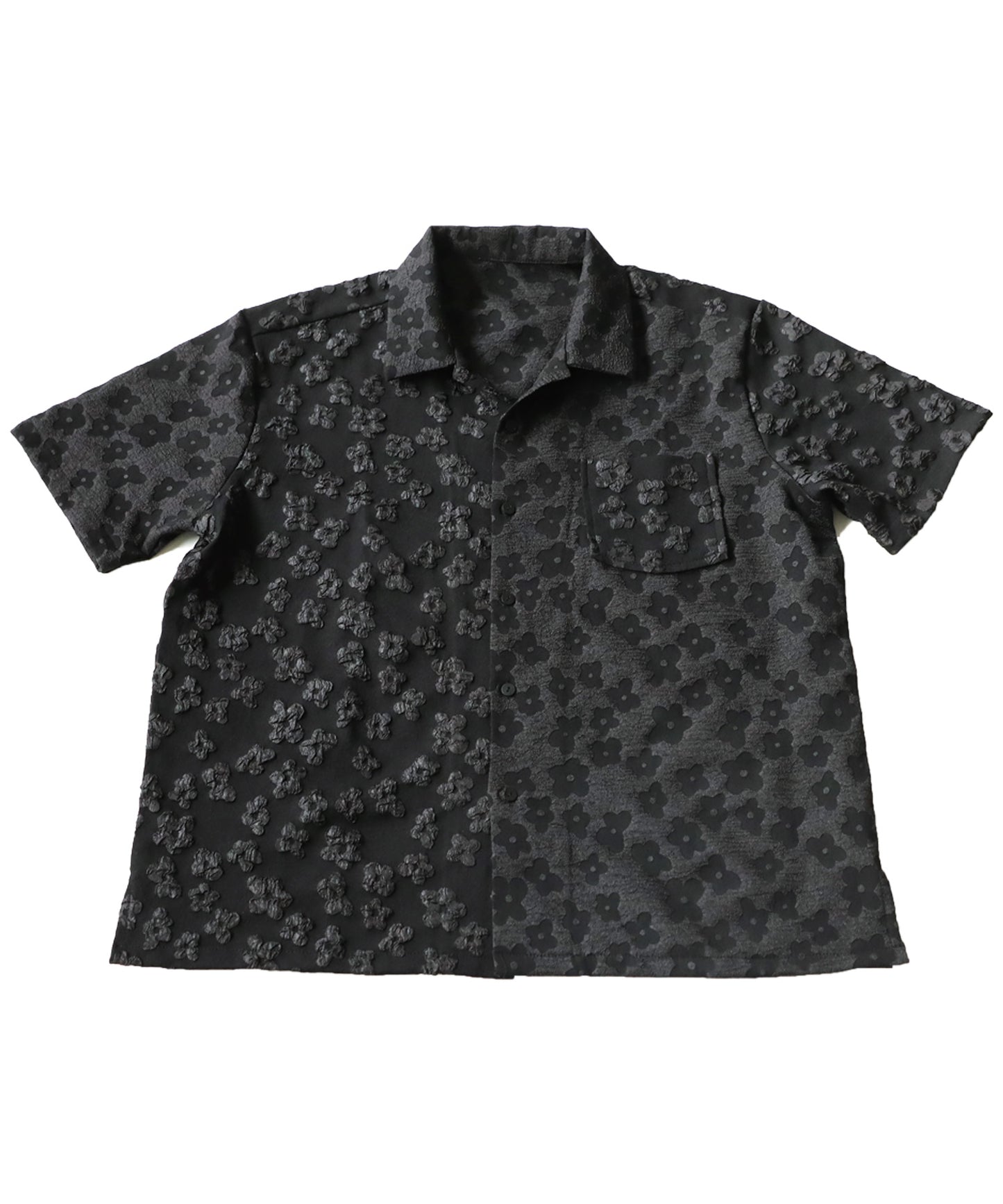 Floral Pattern Jacquard Shirt Men's