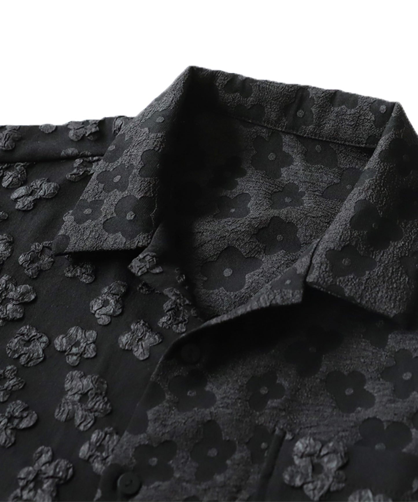 Floral Pattern Jacquard Shirt Men's