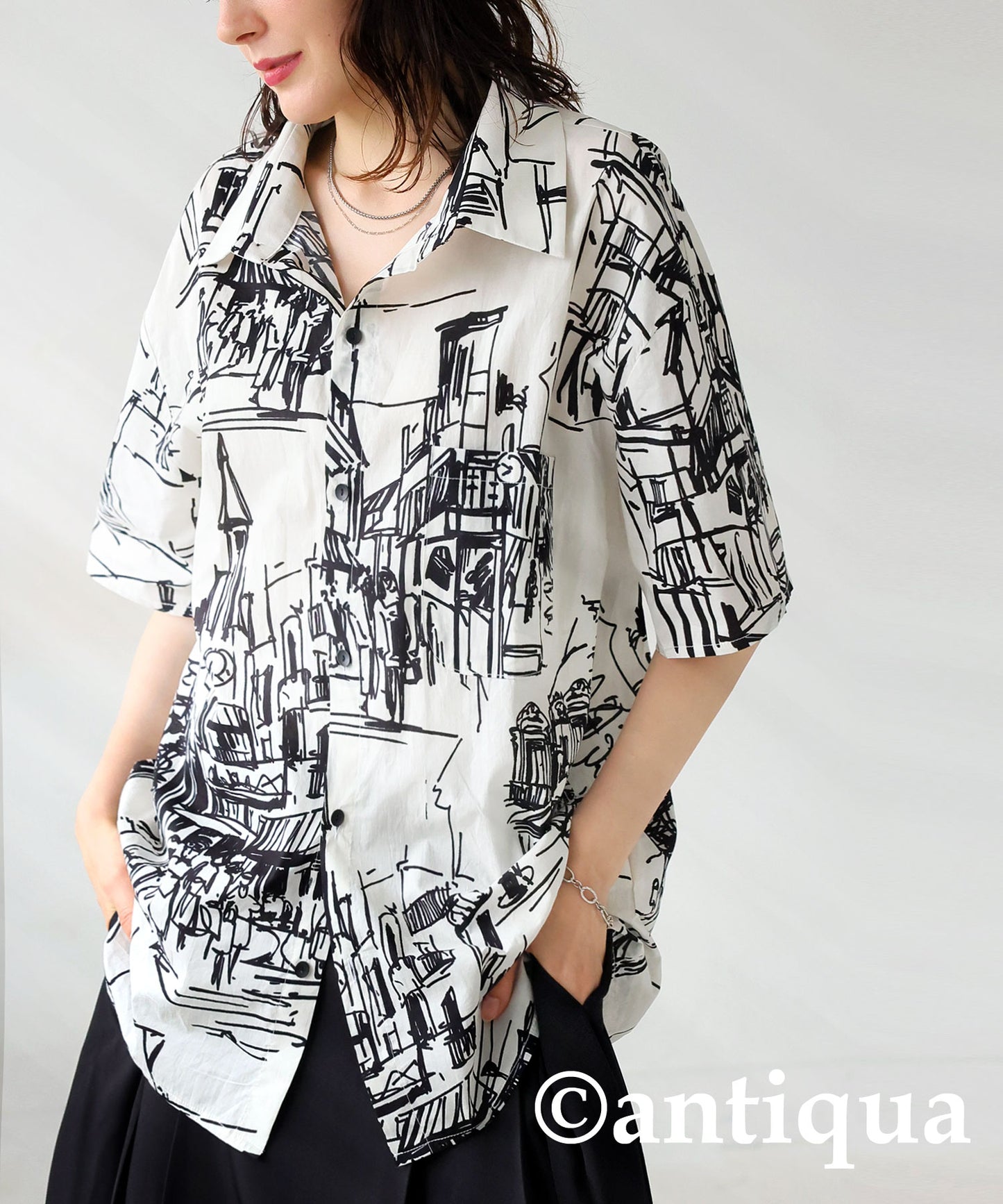 Town Print Shirt Ladies