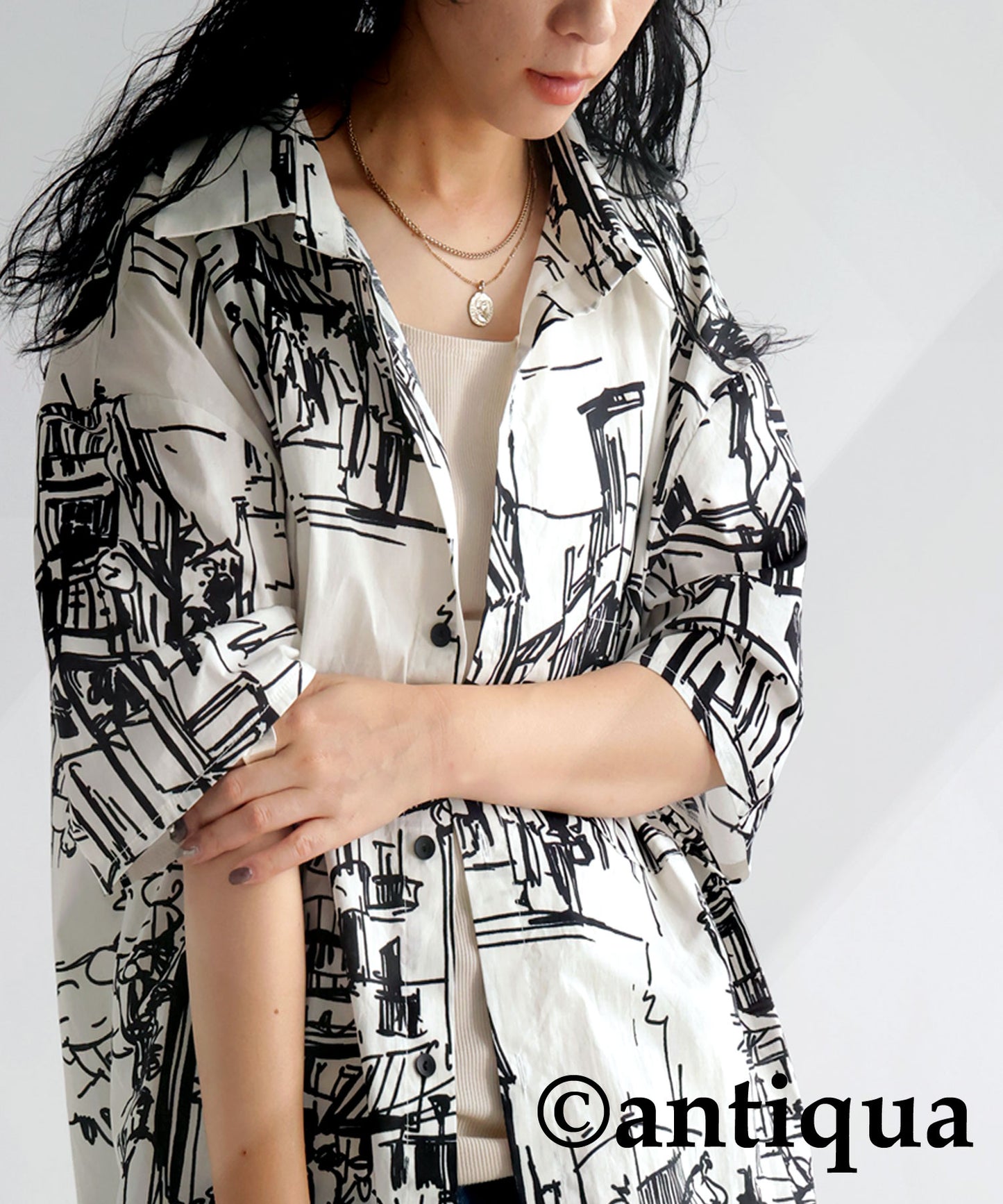 Town Print Shirt Ladies