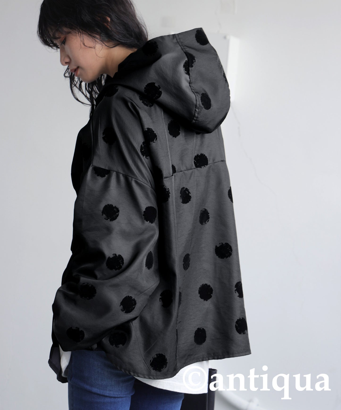 Dot Zipper Jacket Ladies