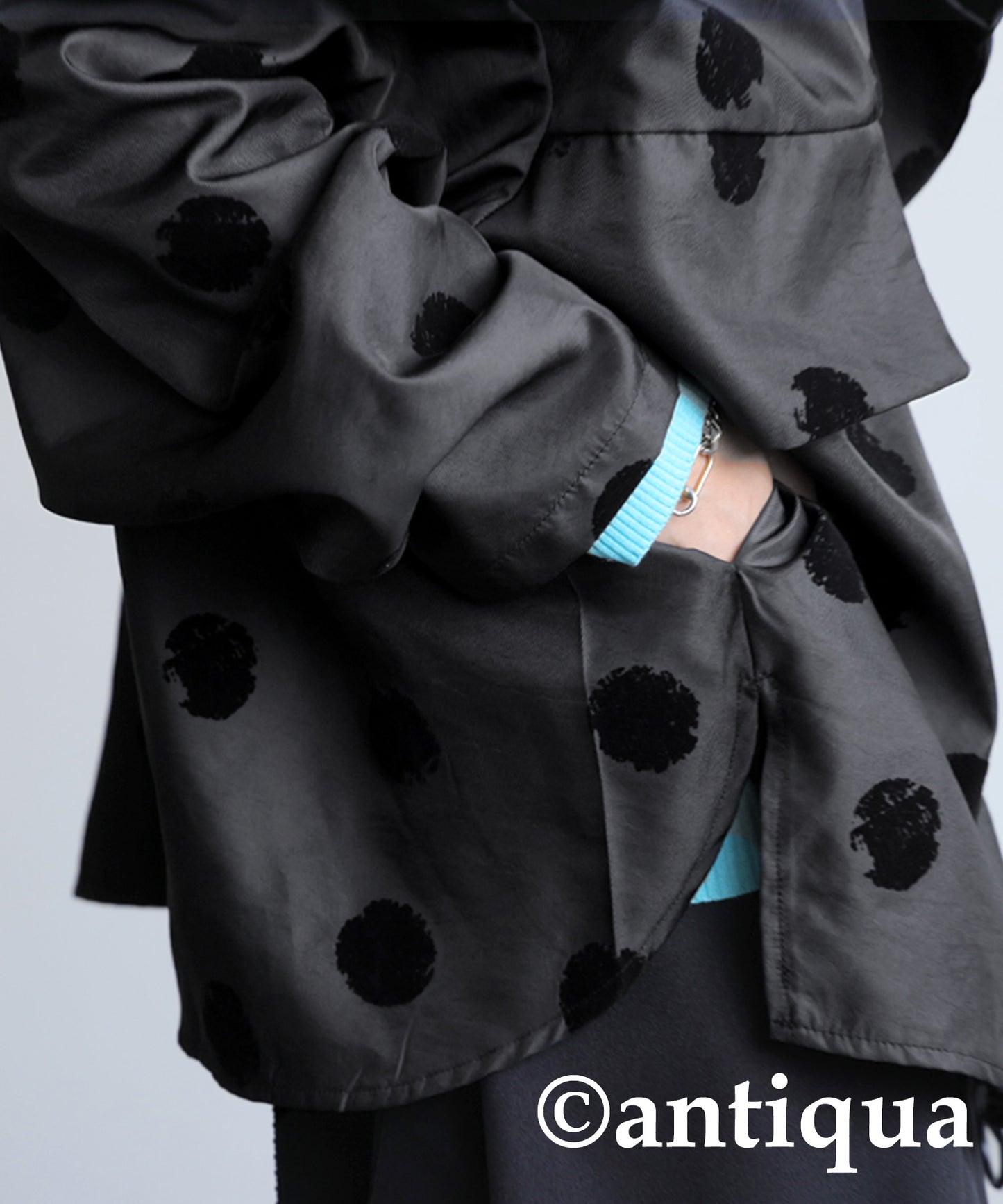 Dot Zipper Jacket Ladies