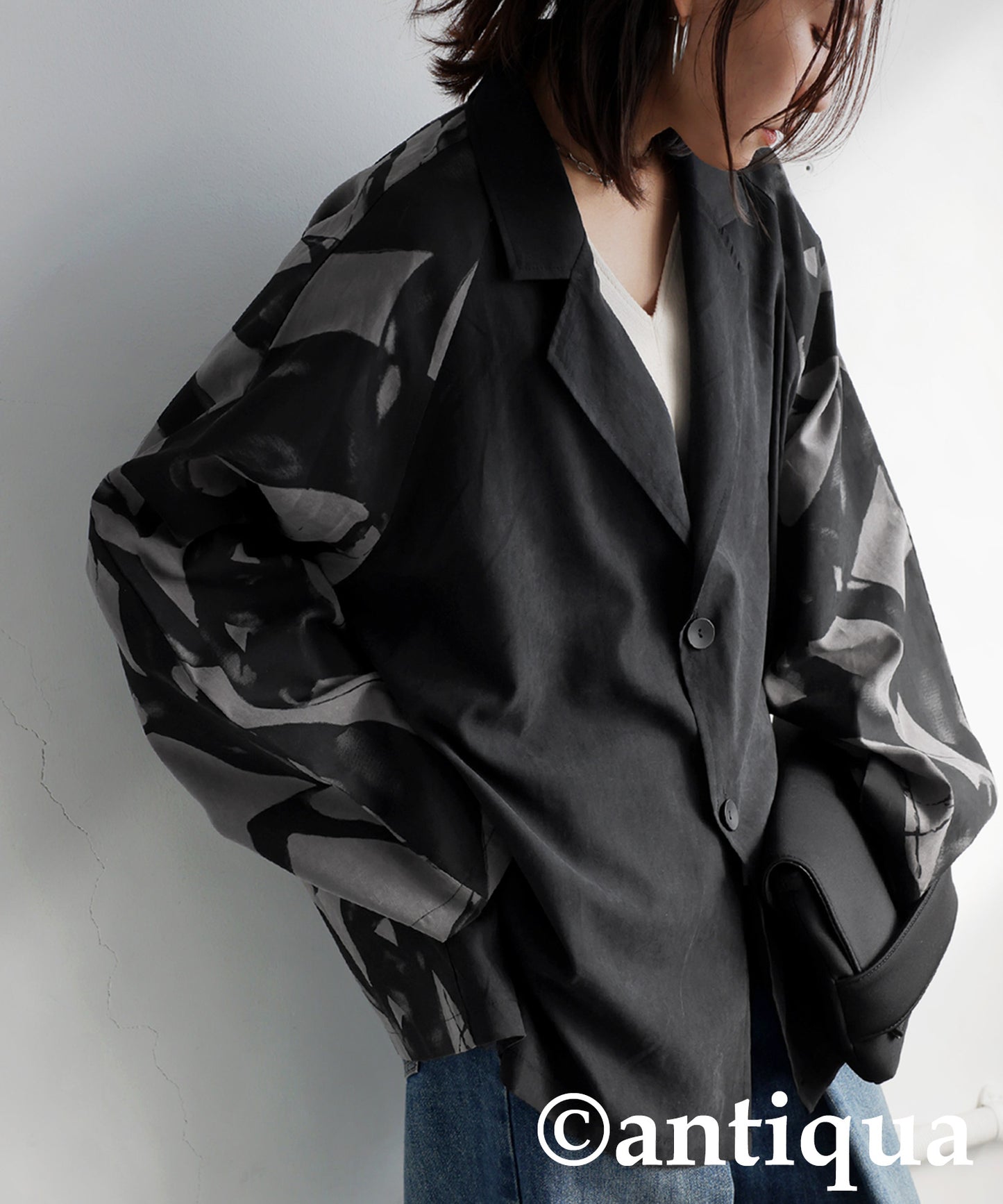 Pattern Switching Jacket Ladies